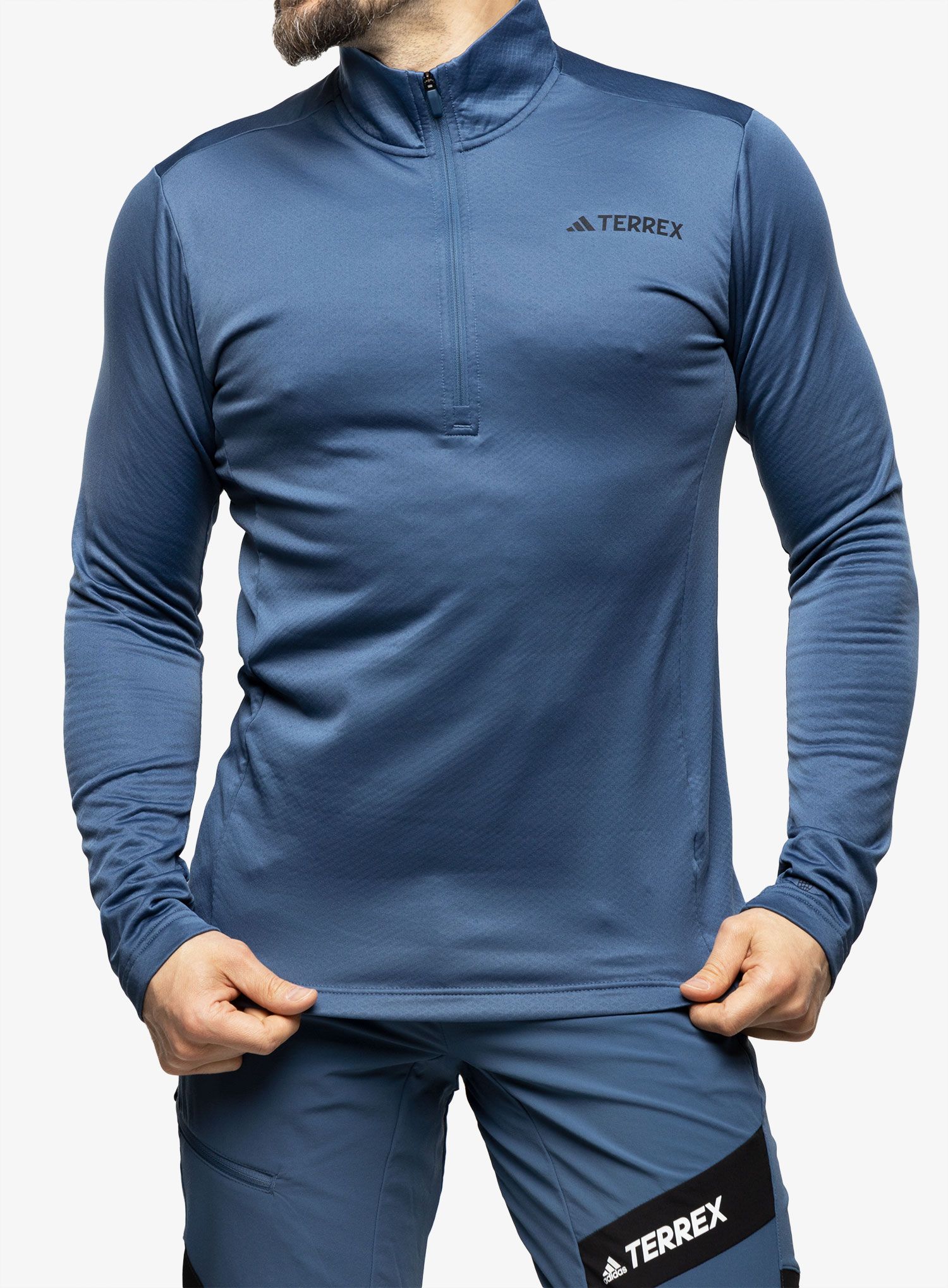 Puloverji brez kapuce adidas TERREX Multi 1/2 Zip Fleece - wonder steel