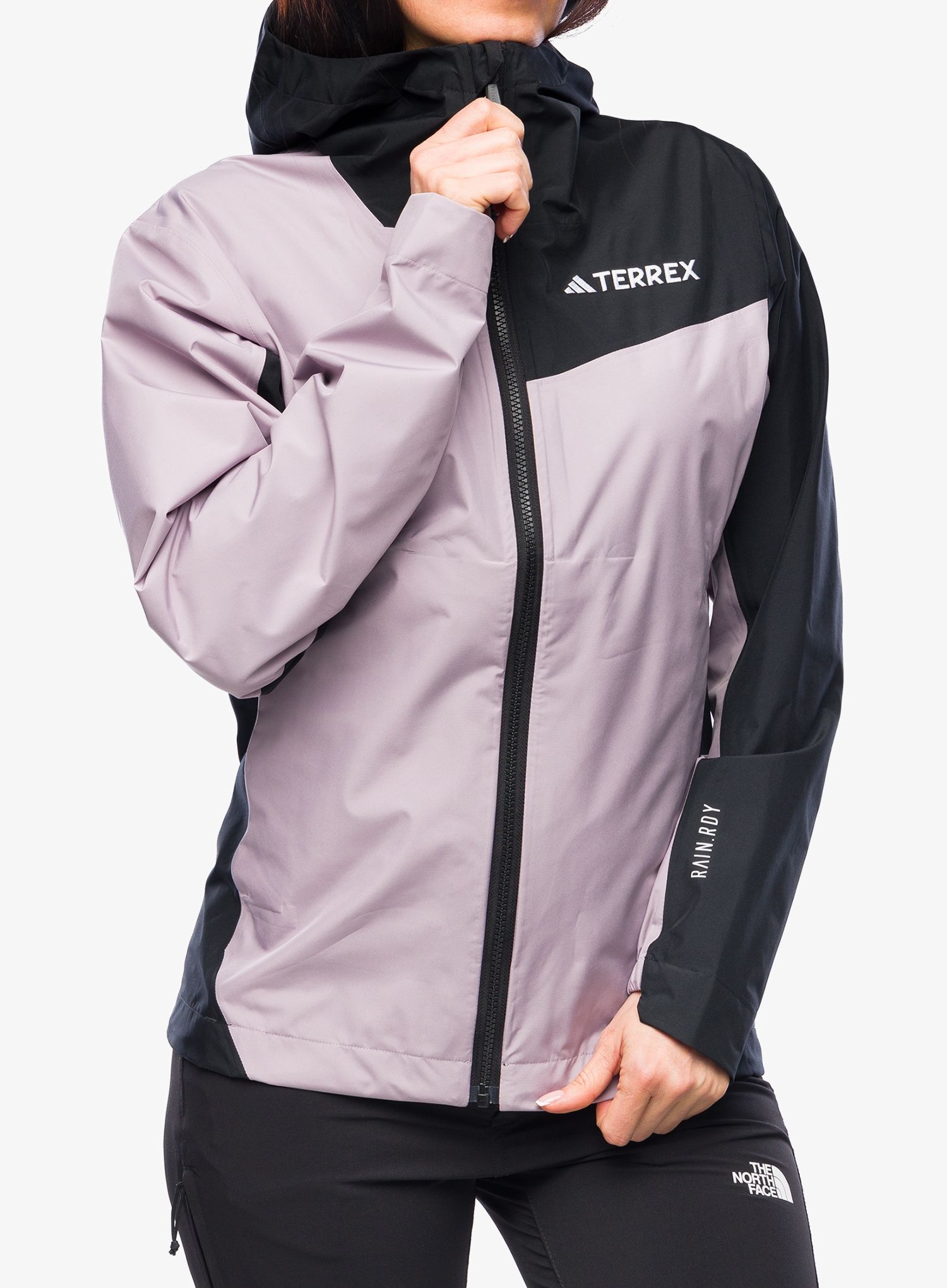 Ženska nepremočljiva jakna adidas TERREX Multi 2.5L RAIN.RDY Jacket - preloved fig/black
