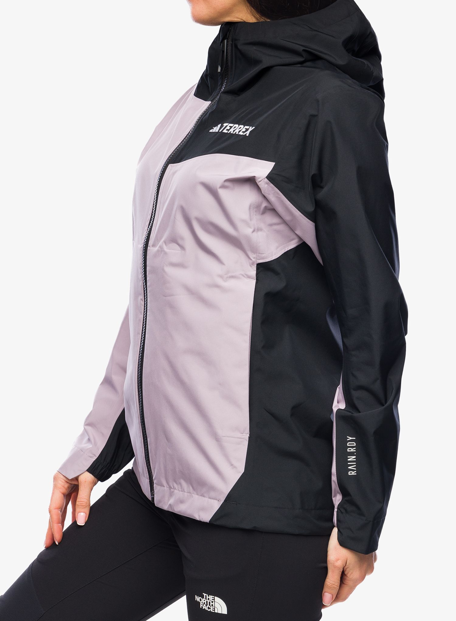 Ženska nepremočljiva jakna adidas TERREX Multi 2.5L RAIN.RDY Jacket - preloved fig/black