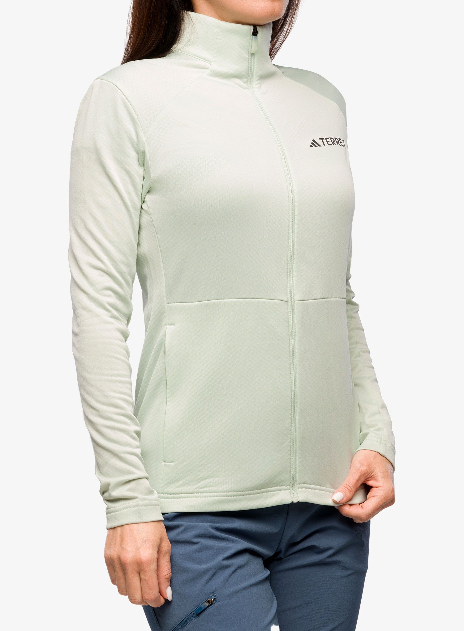 Ženski flis adidas TERREX Multi Full Zip Fleece Jacket - linen green