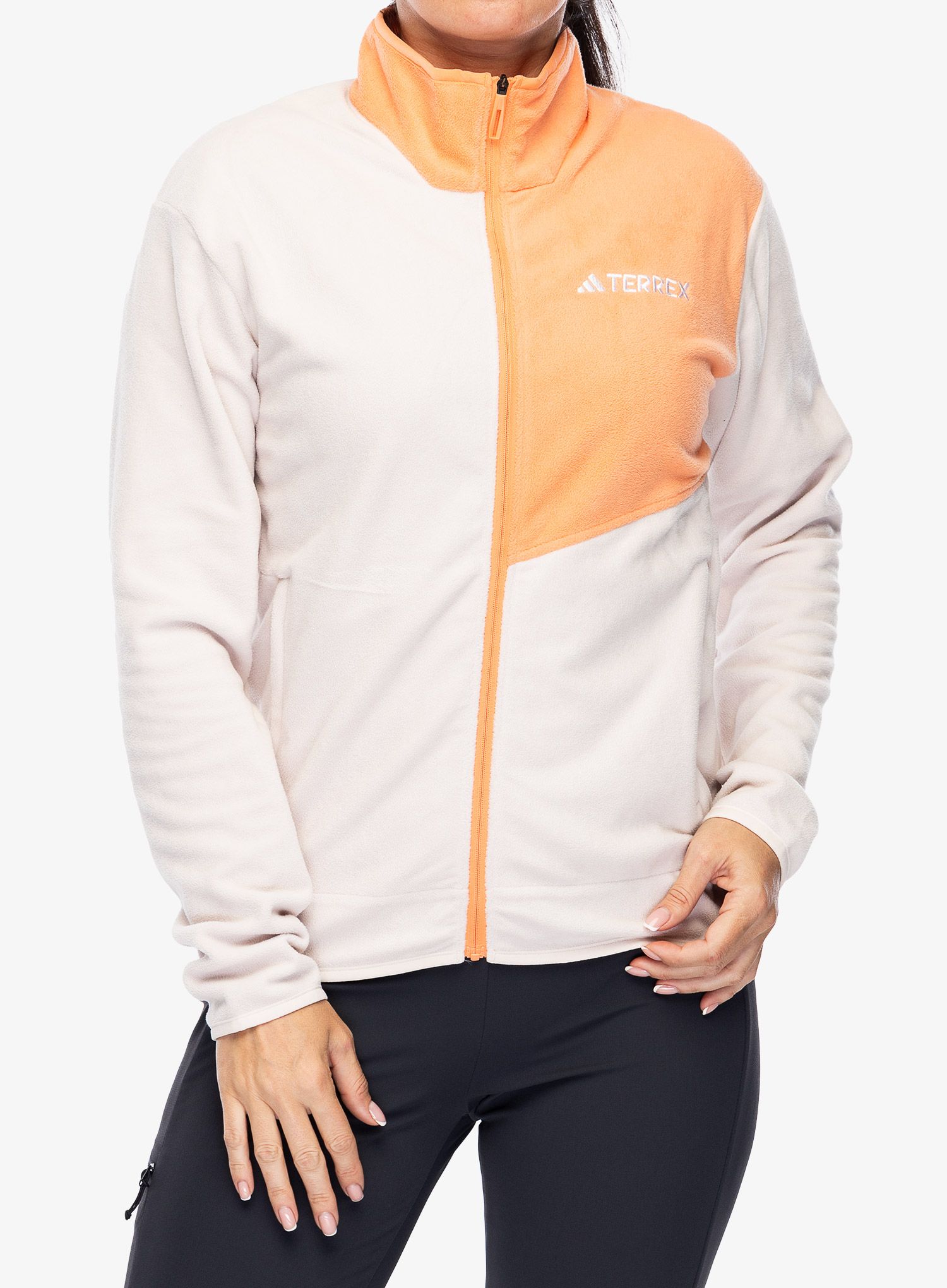 Ženska jopica z zadrgo adidas TERREX Multi Full Zip Fleece Jacket - putty mauve/amber tint