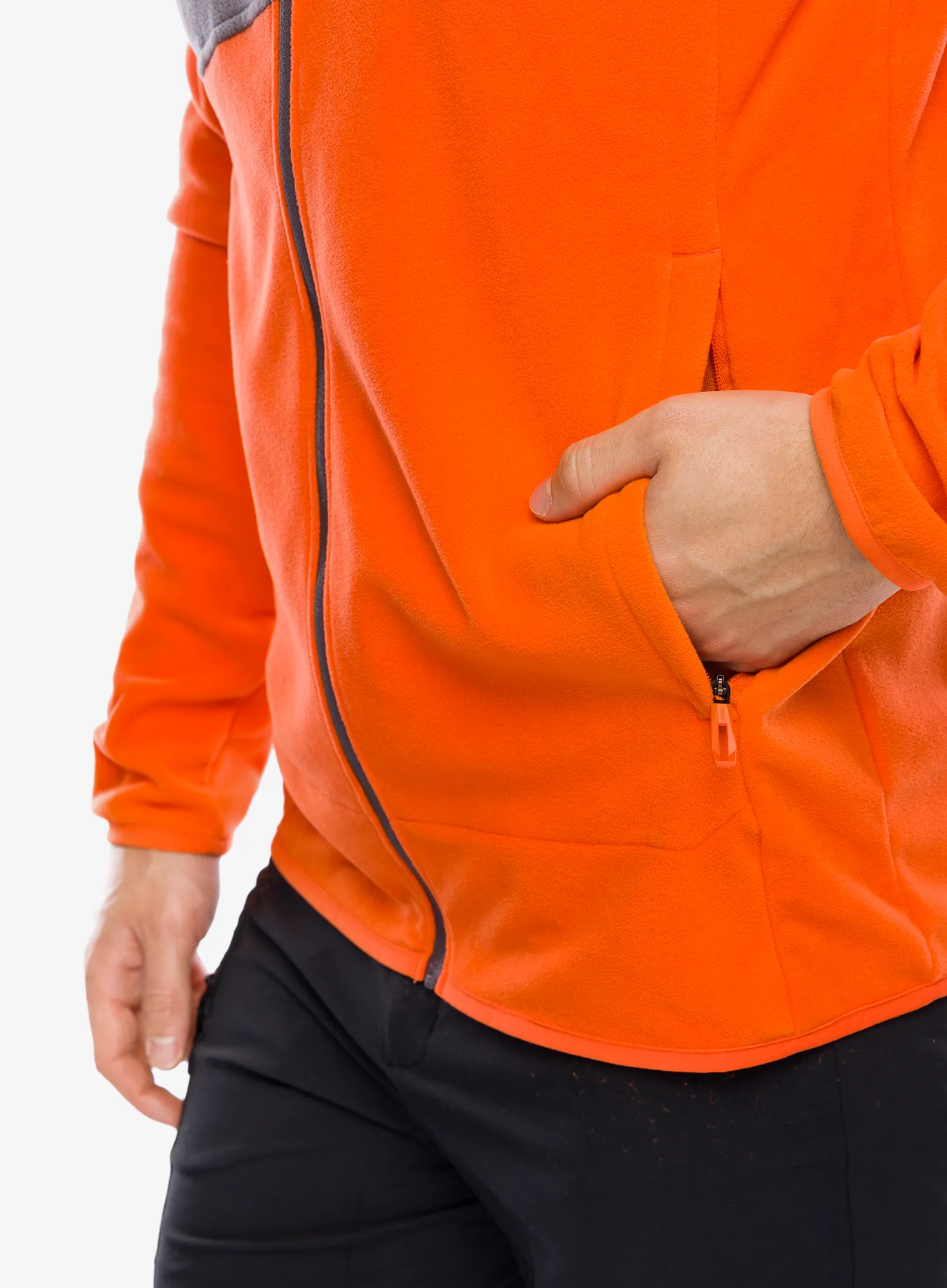 Flis adidas TERREX Multi Full Zip Fleece Jacket - semi impact orange/charcoal