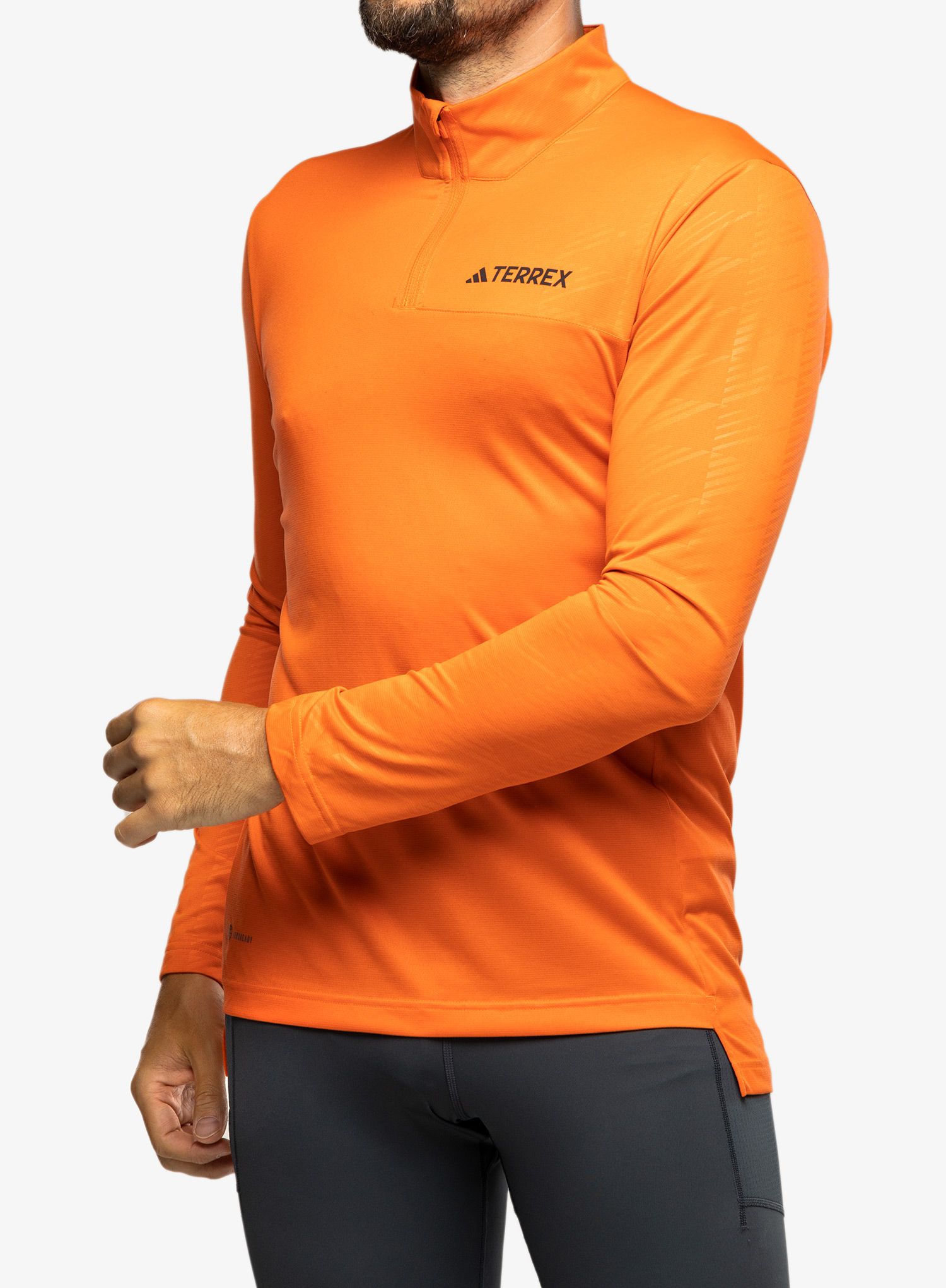 Puloverji brez kapuce adidas TERREX Multi Half-Zip LS Tee - semi impact orange