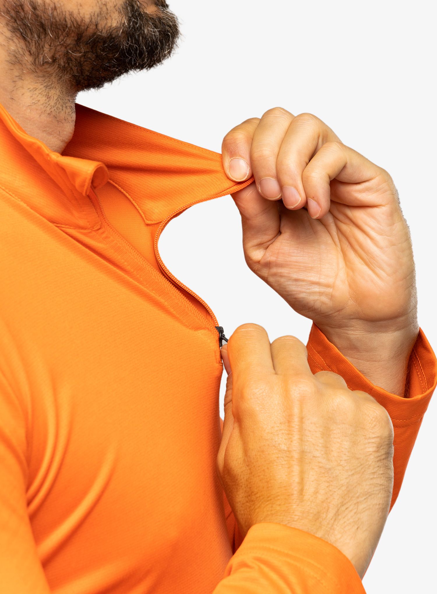 Puloverji brez kapuce adidas TERREX Multi Half-Zip LS Tee - semi impact orange