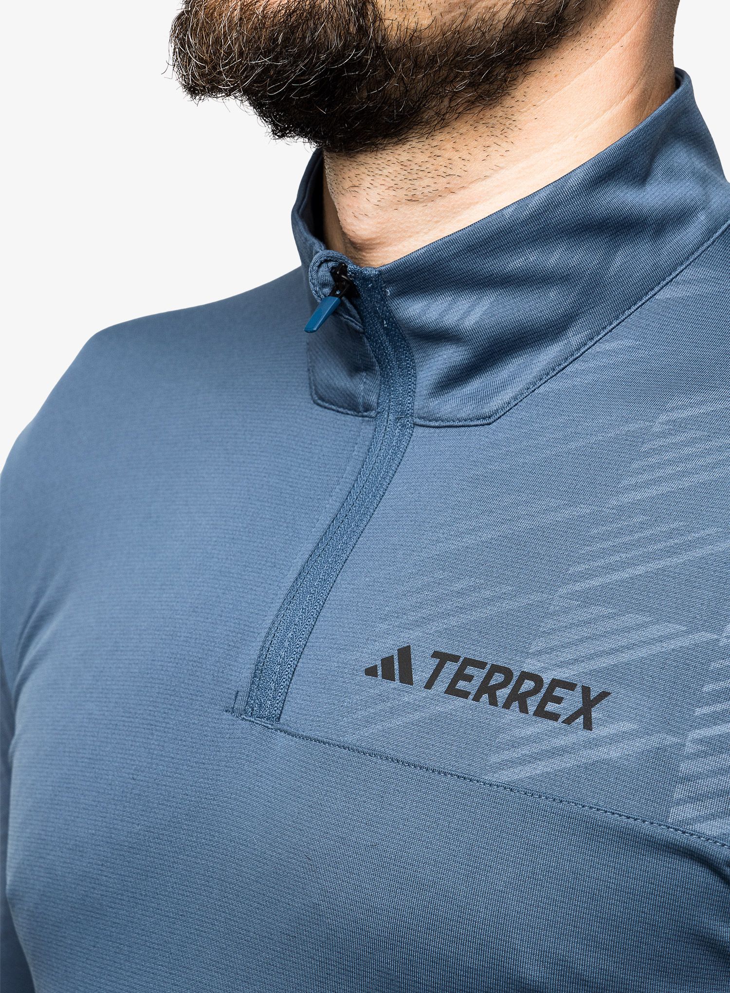 Moška jopica adidas TERREX Multi Half-Zip LS Tee - wonder steel