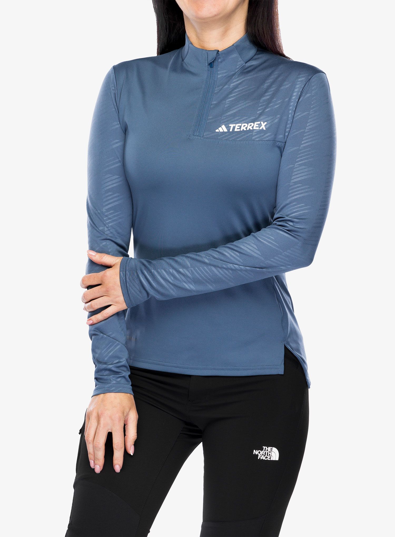Ženska jopica adidas TERREX Multi Half-Zip LS Tee - wonste