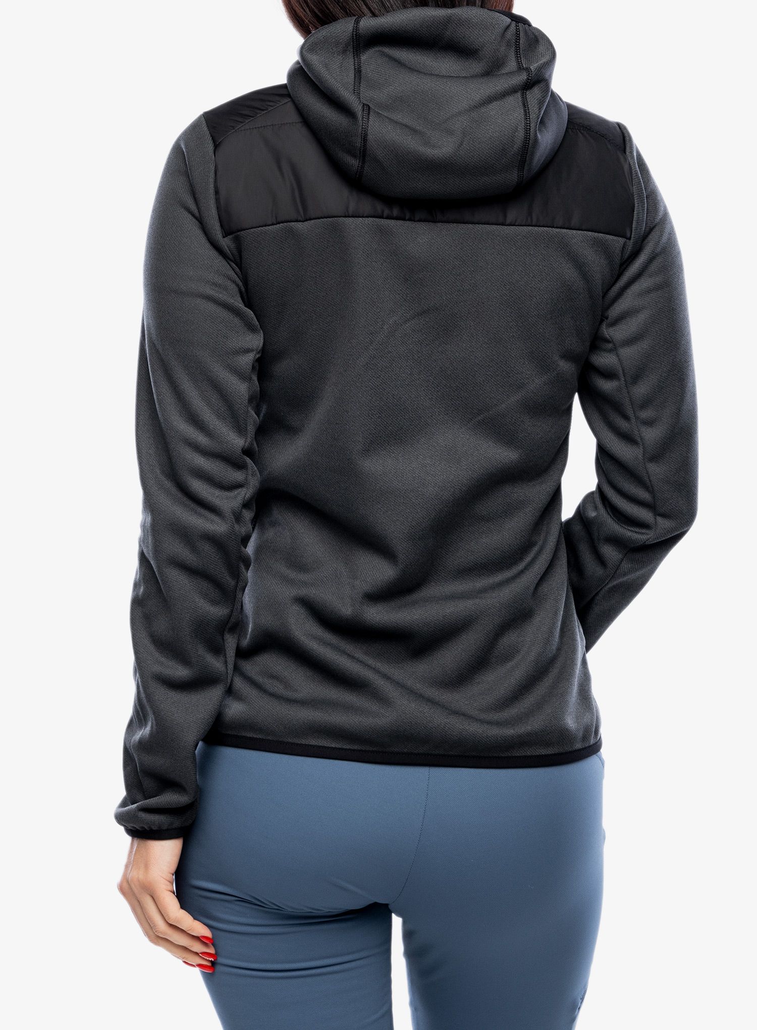 Ženska hibridna jakna adidas TERREX Multi Hybrid Insulated Hooded Jacket - black