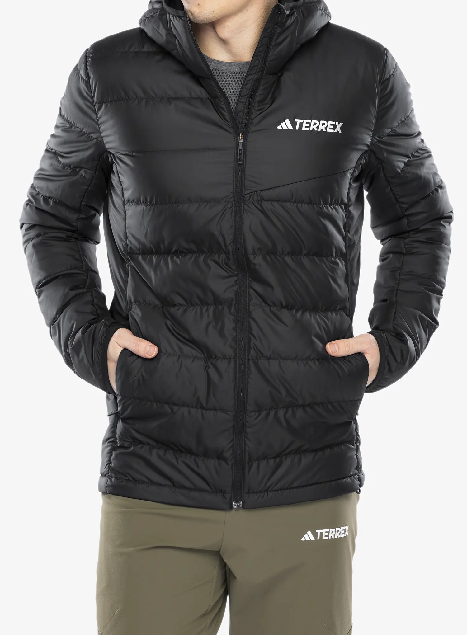 Puhovka adidas TERREX Multi Light Down Hooded Jacket - black