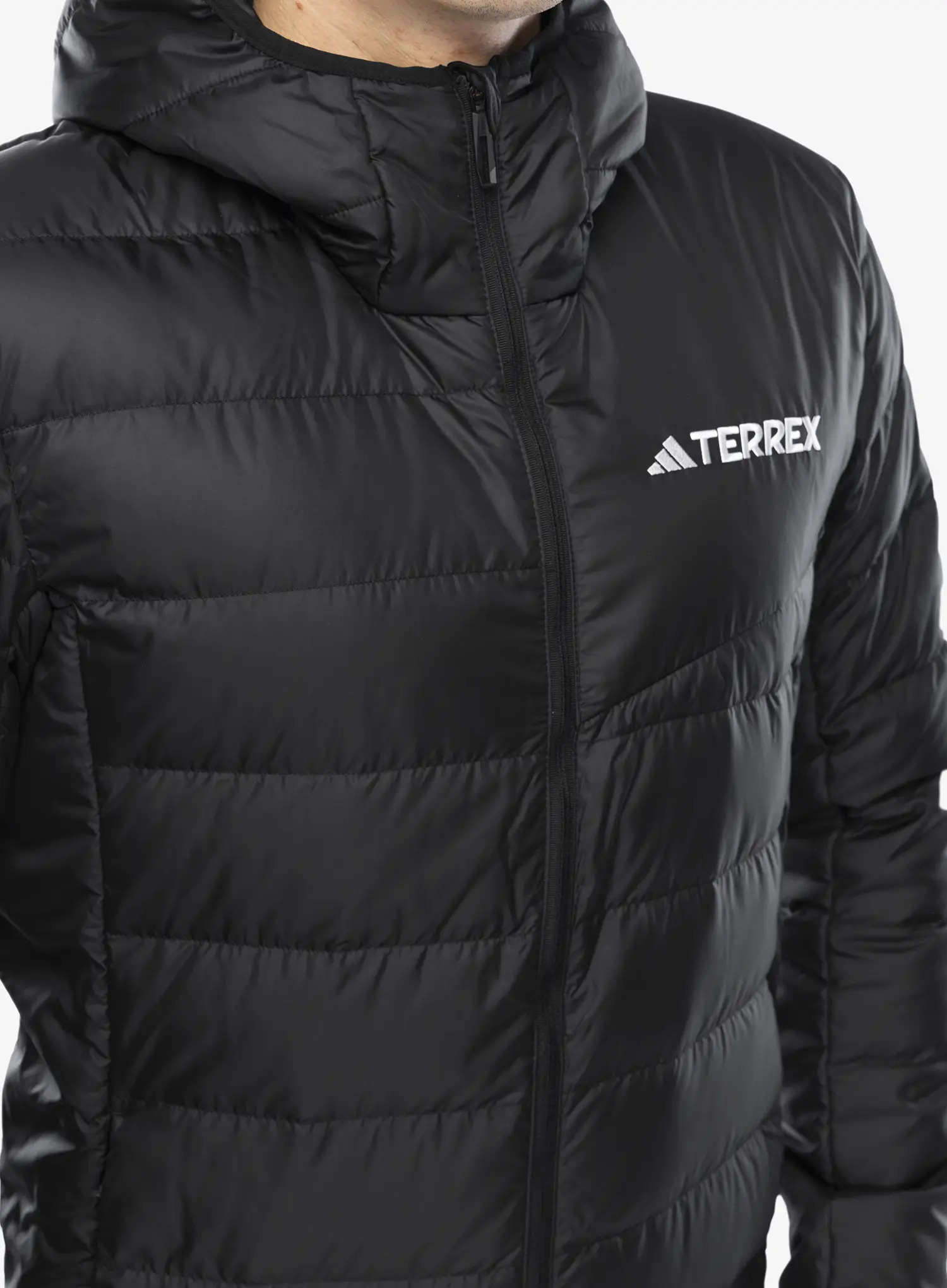 Puhovka adidas TERREX Multi Light Down Hooded Jacket - black