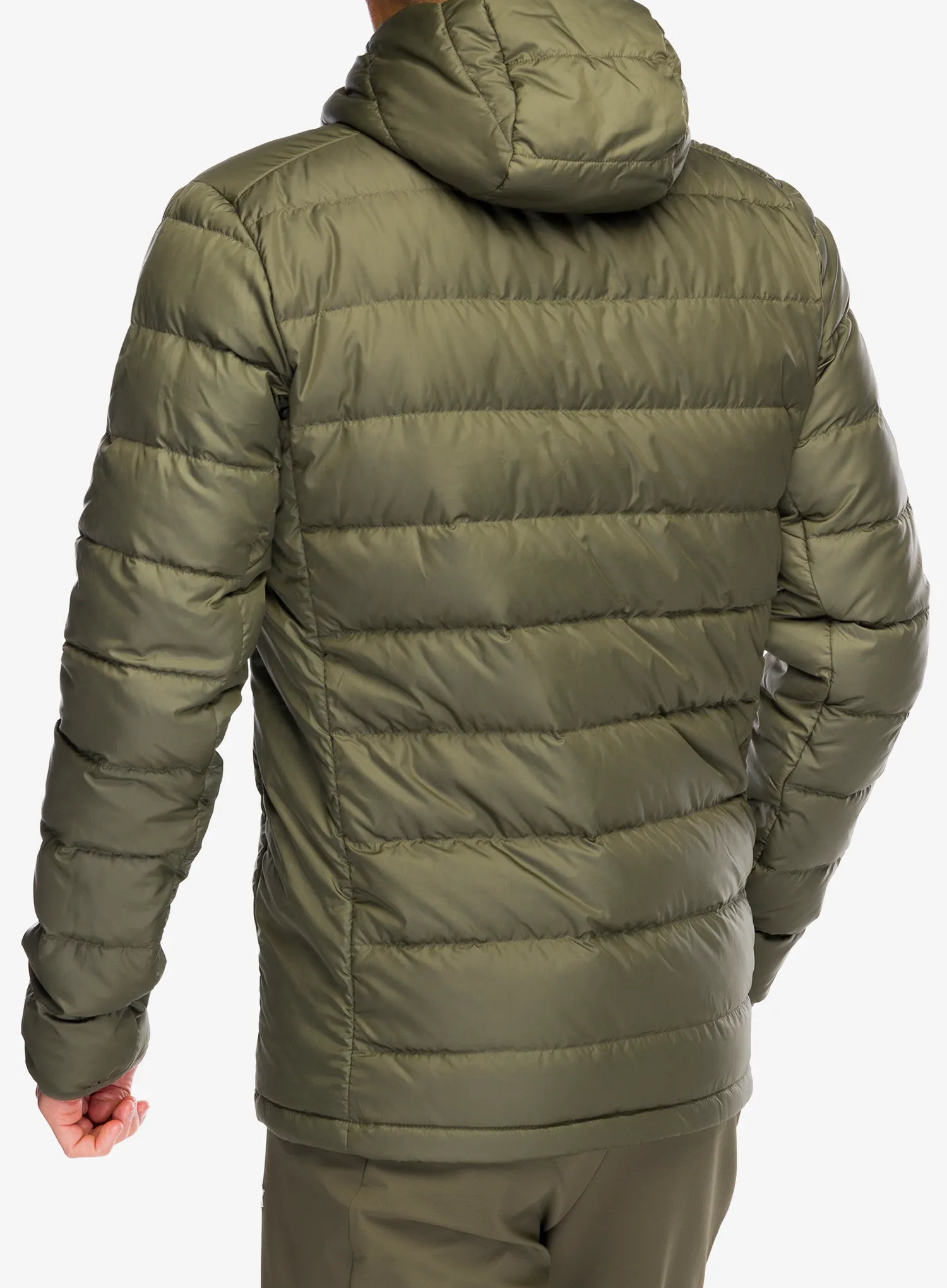 Puhovka adidas TERREX Multi Light Down Hooded Jacket - olive strata