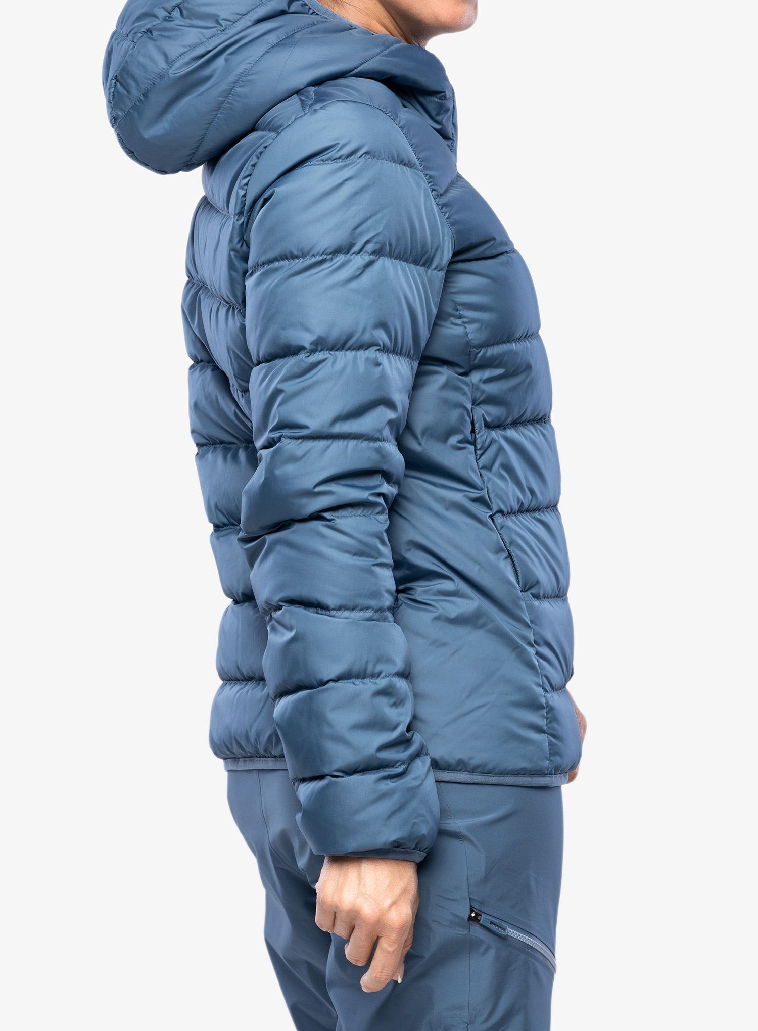 Ženska puhovka adidas TERREX Multi Light Down Hooded Jacket - wonder steel