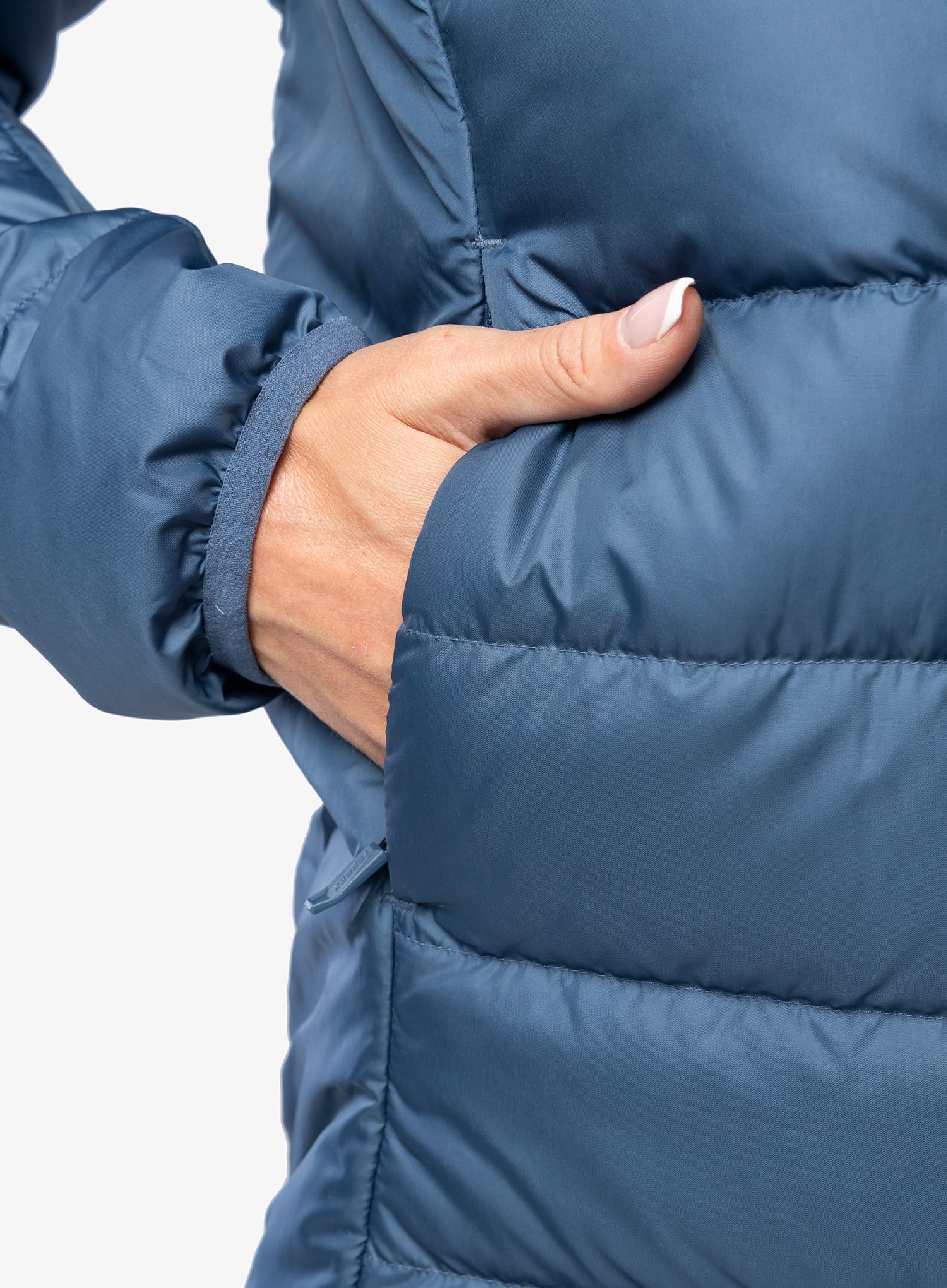Ženska puhovka adidas TERREX Multi Light Down Hooded Jacket - wonder steel