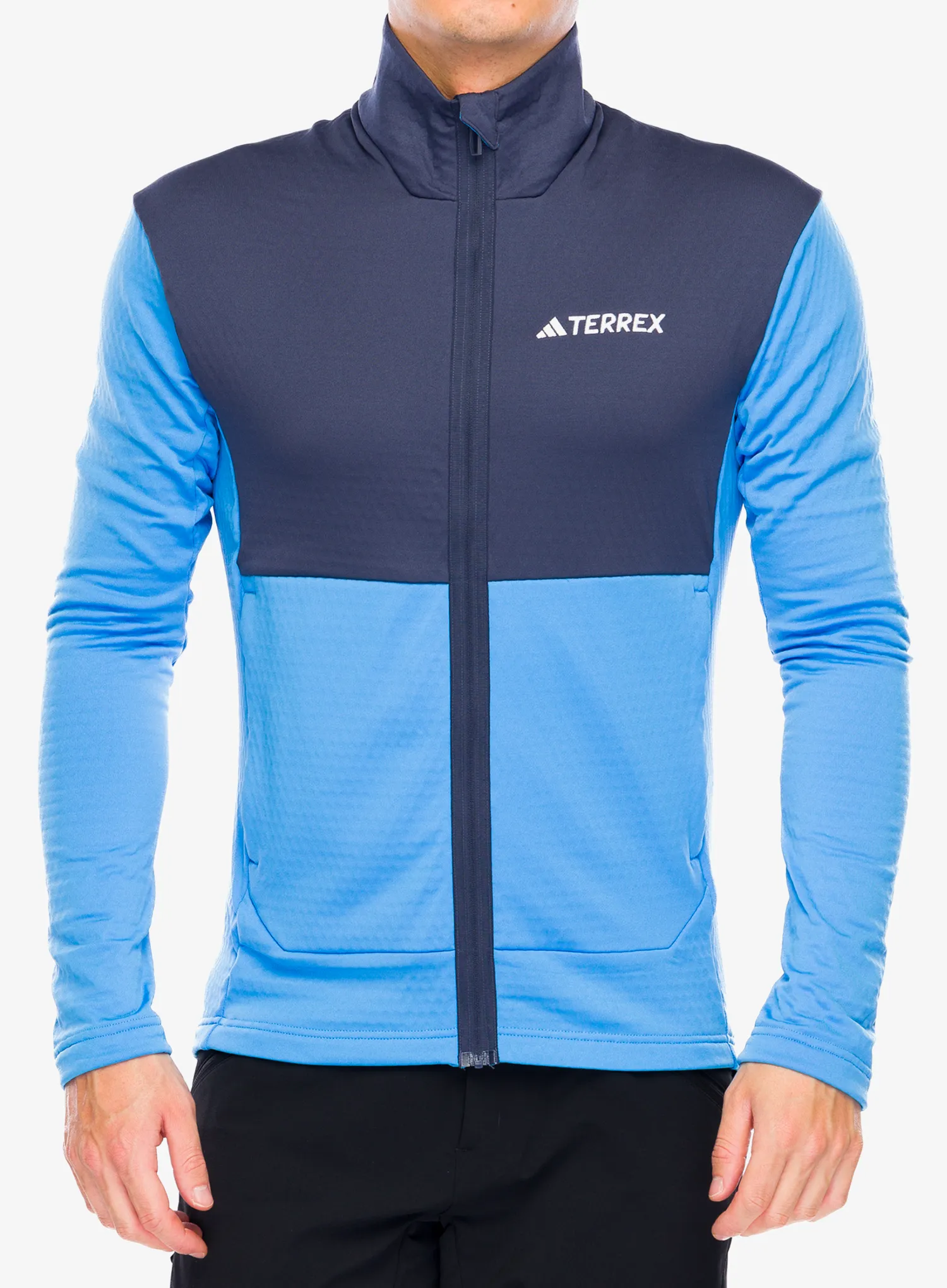 Puloverji brez kapuce adidas TERREX Multi Light Fleece Full Zip Jacket - pulse blue/shadow navy