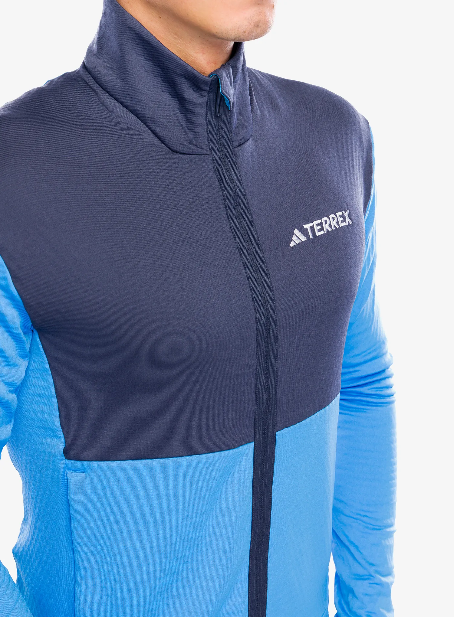 Puloverji brez kapuce adidas TERREX Multi Light Fleece Full Zip Jacket - pulse blue/shadow navy