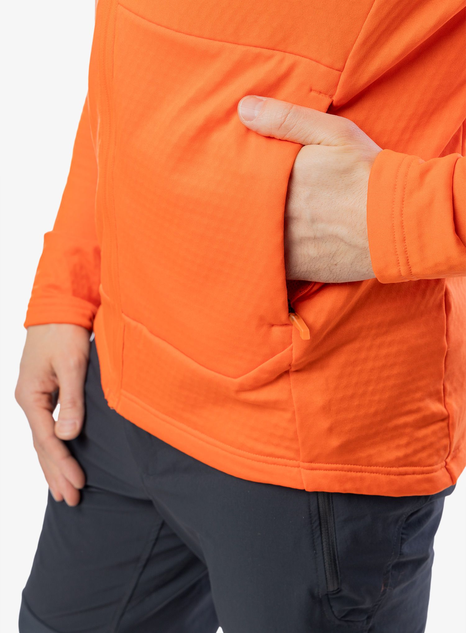 Flis adidas TERREX Multi Light Fleece Full Zip Jacket - semi impact orange