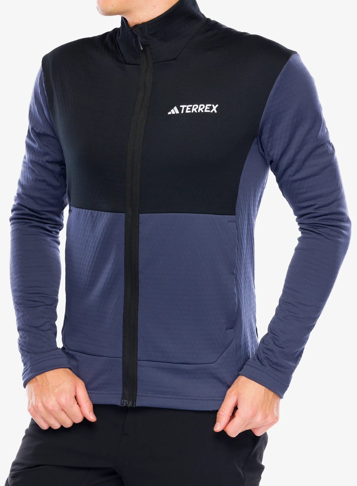 Flis adidas TERREX Multi Light Fleece Full Zip Jacket - shadow navy/black