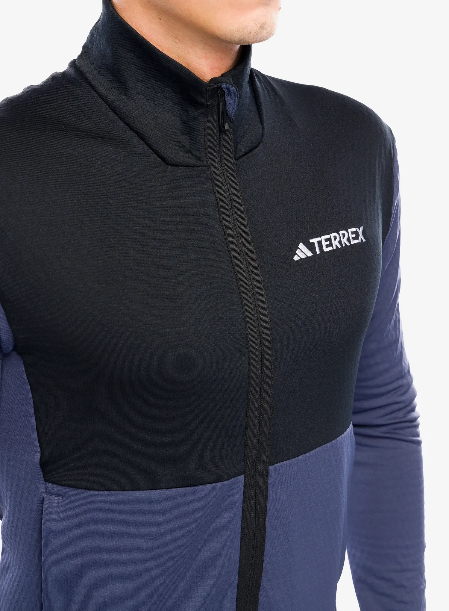 Flis adidas TERREX Multi Light Fleece Full Zip Jacket - shadow navy/black
