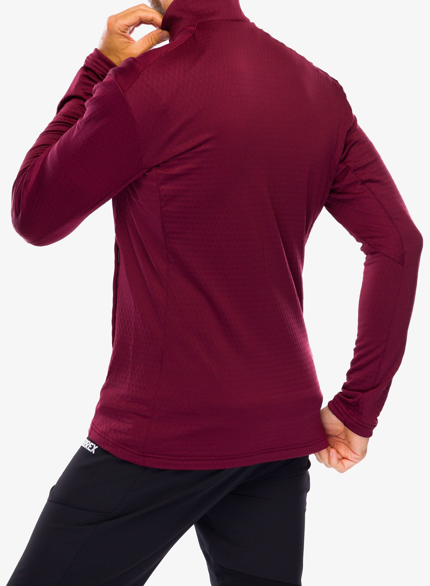 Moški flis adidas TERREX Multi Light Fleece Full Zip Jacket - shadow red
