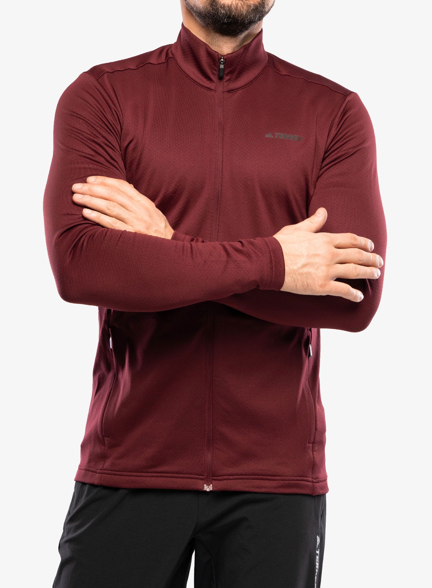 Flis adidas TERREX Multi Primegreen Full-Zip Fleece Jkt - shadow red