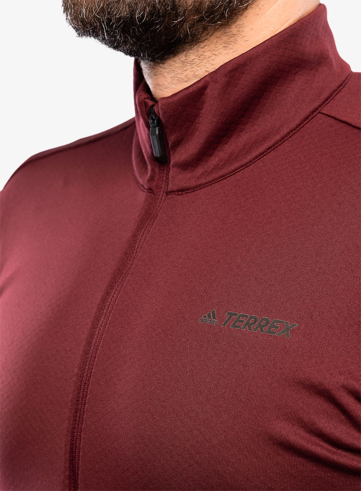 Flis adidas TERREX Multi Primegreen Full-Zip Fleece Jkt - shadow red
