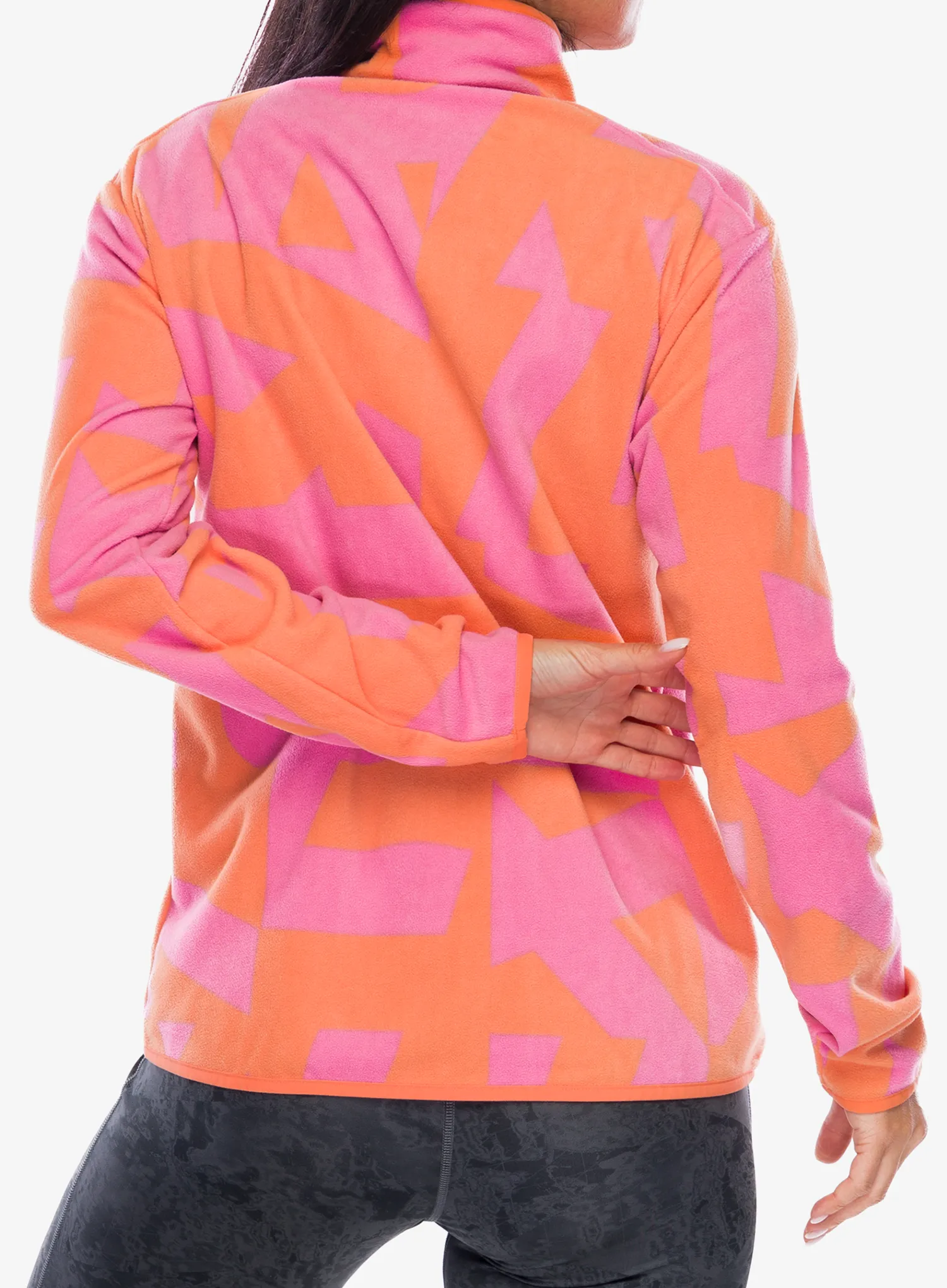 Ženski flis adidas TERREX Multi Printed Full Zip Fleece Jkt - amber tint/pink fusion