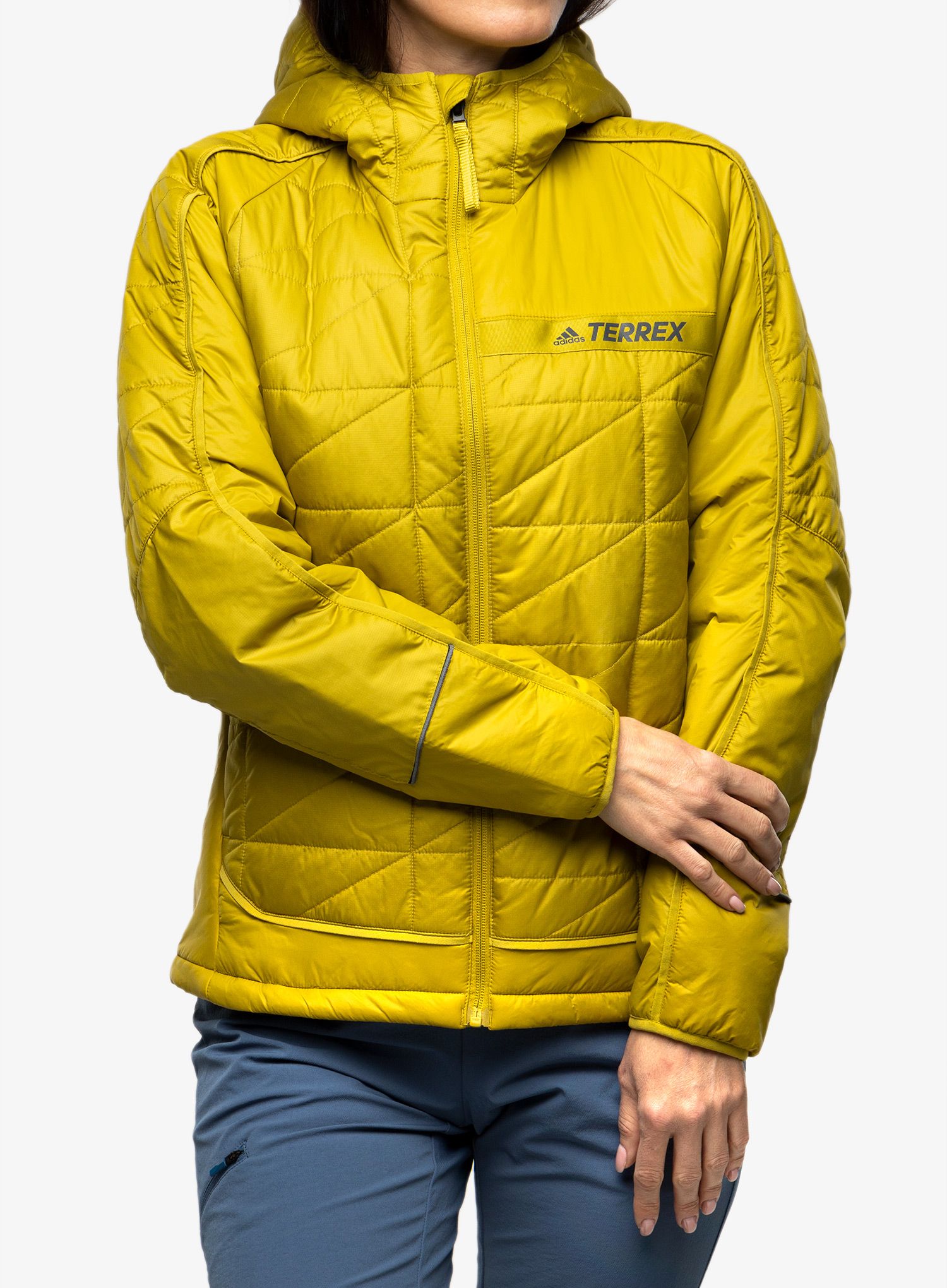 Sintetična jakna adidas TERREX Multi Synthetic Insulated Hooded Jacket - pulse olive