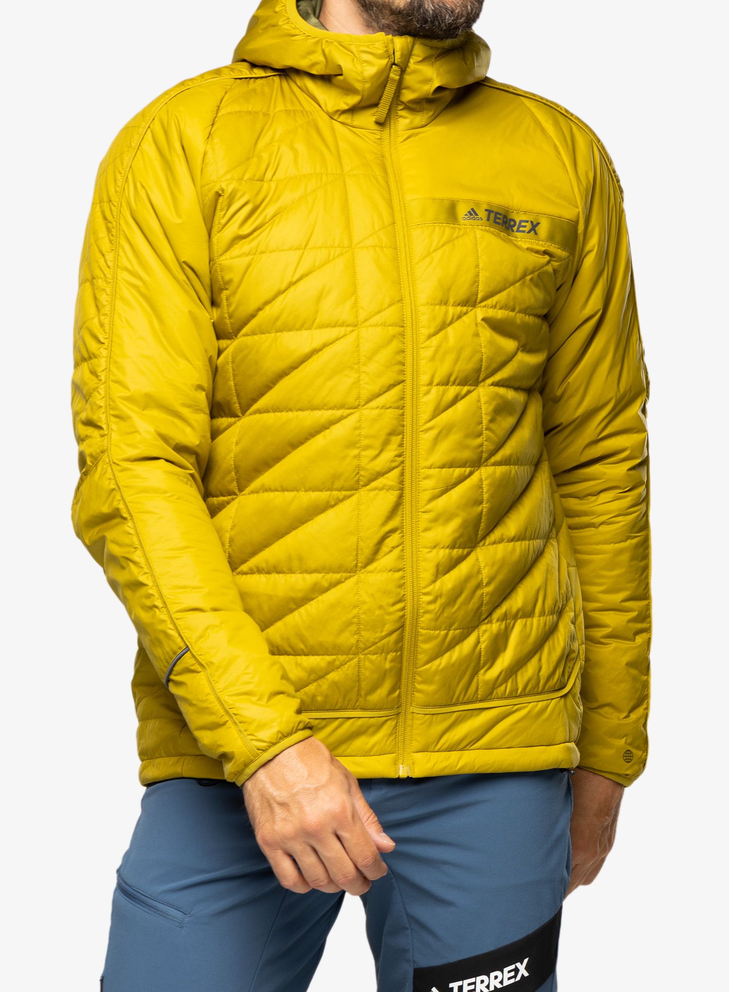 Sintetična jakna adidas TERREX Multi Synthetic Insulated Hooded Jkt - pulse olive
