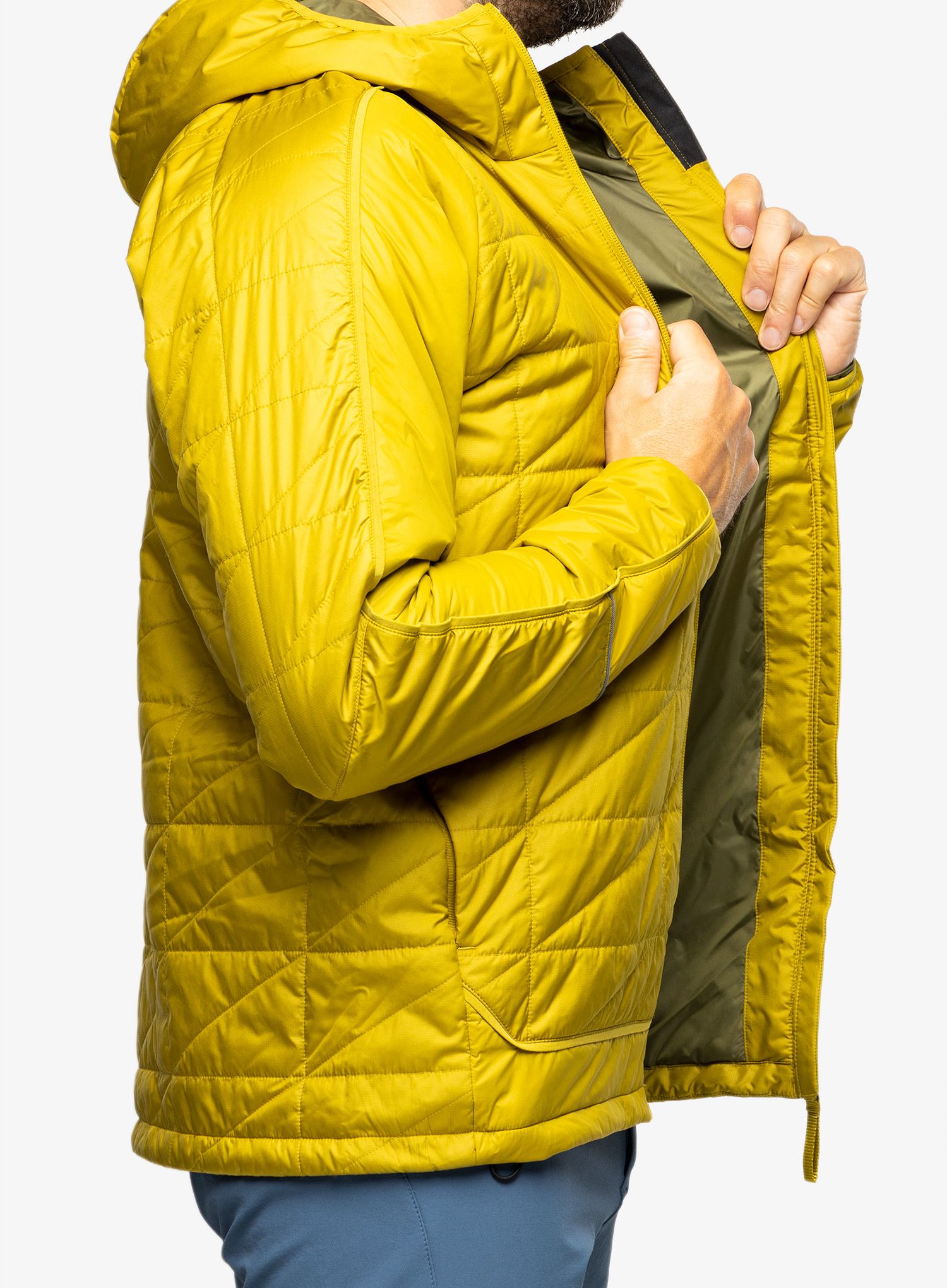 Sintetična jakna adidas TERREX Multi Synthetic Insulated Hooded Jkt - pulse olive