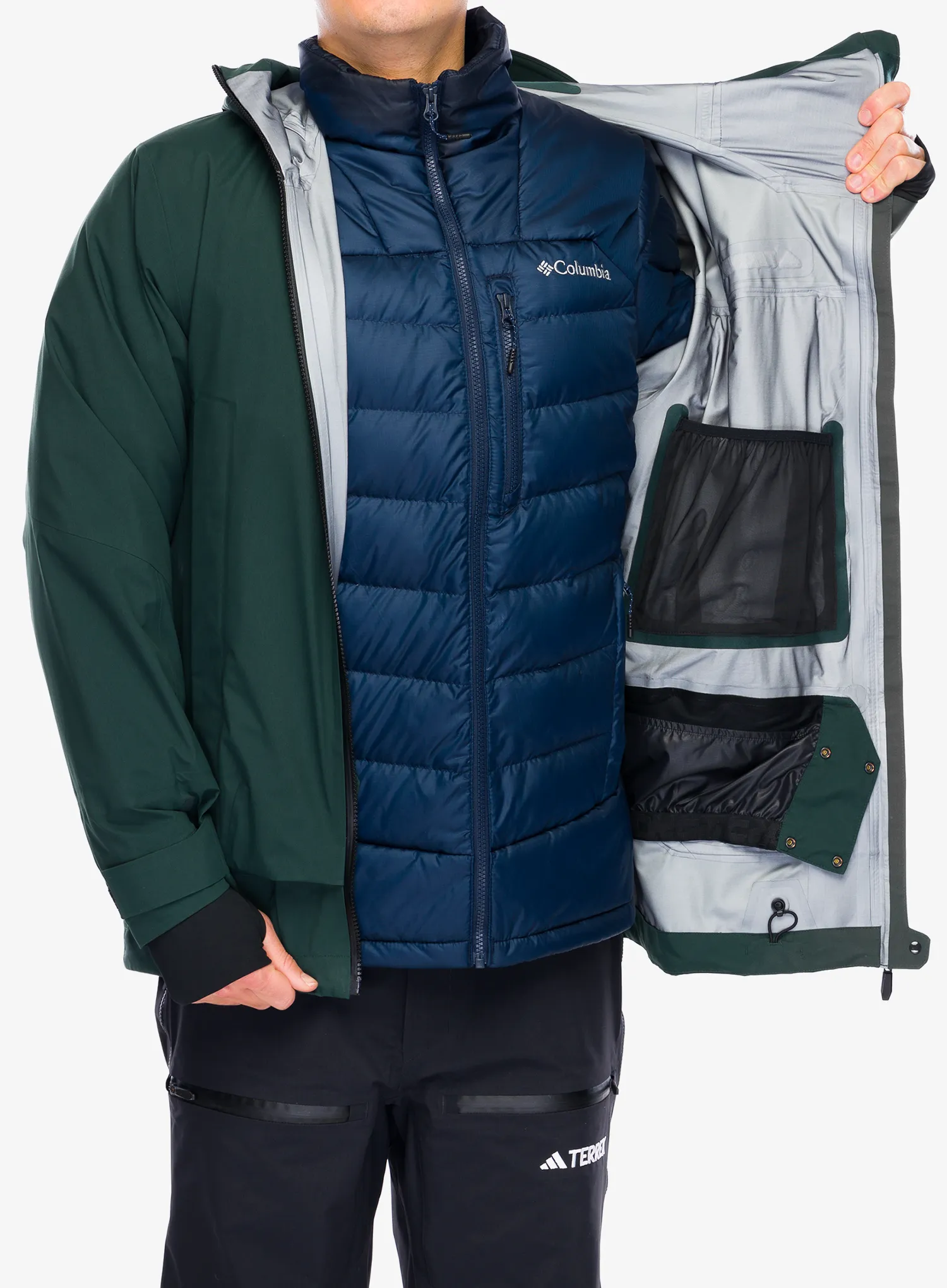 Moška jakna adidas TERREX Myshelter 3L GORE-TEX Snow Jkt - shadow green