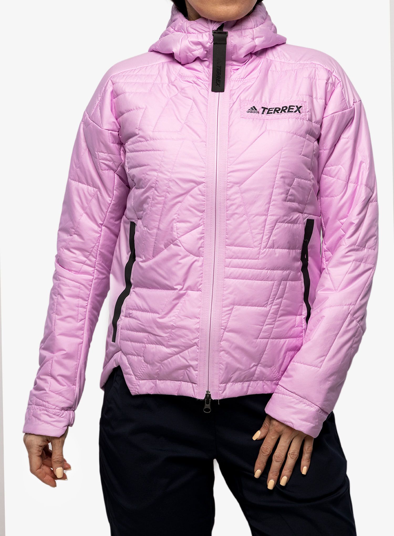 Sintetična jakna adidas TERREX Myshelter PrimaLoft Hooded Padded Jkt - bliss lilac