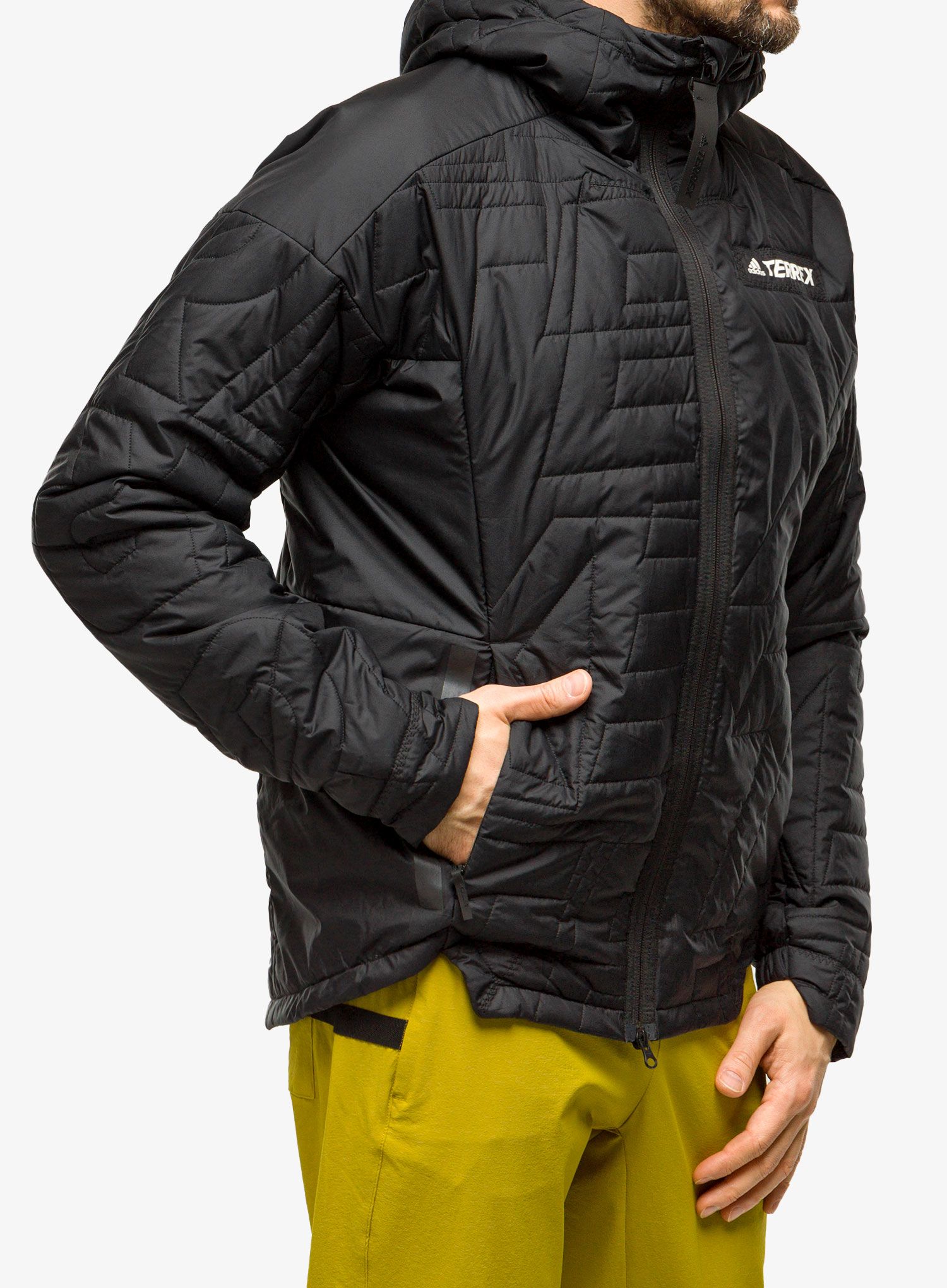 Sintetična jakna adidas TERREX Myshelter Primaloft Hooded Padded Jkt - black