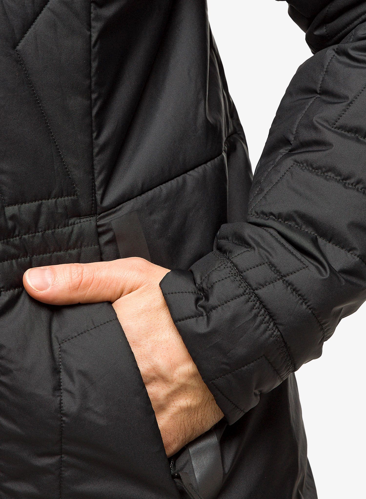 Sintetična jakna adidas TERREX Myshelter Primaloft Hooded Padded Jkt - black