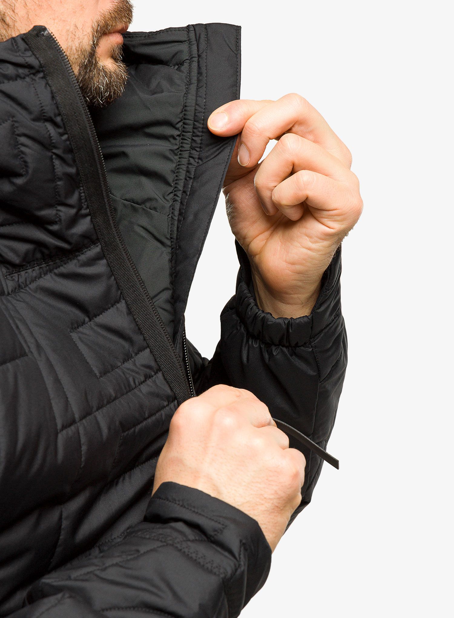 Sintetična jakna adidas TERREX Myshelter Primaloft Hooded Padded Jkt - black
