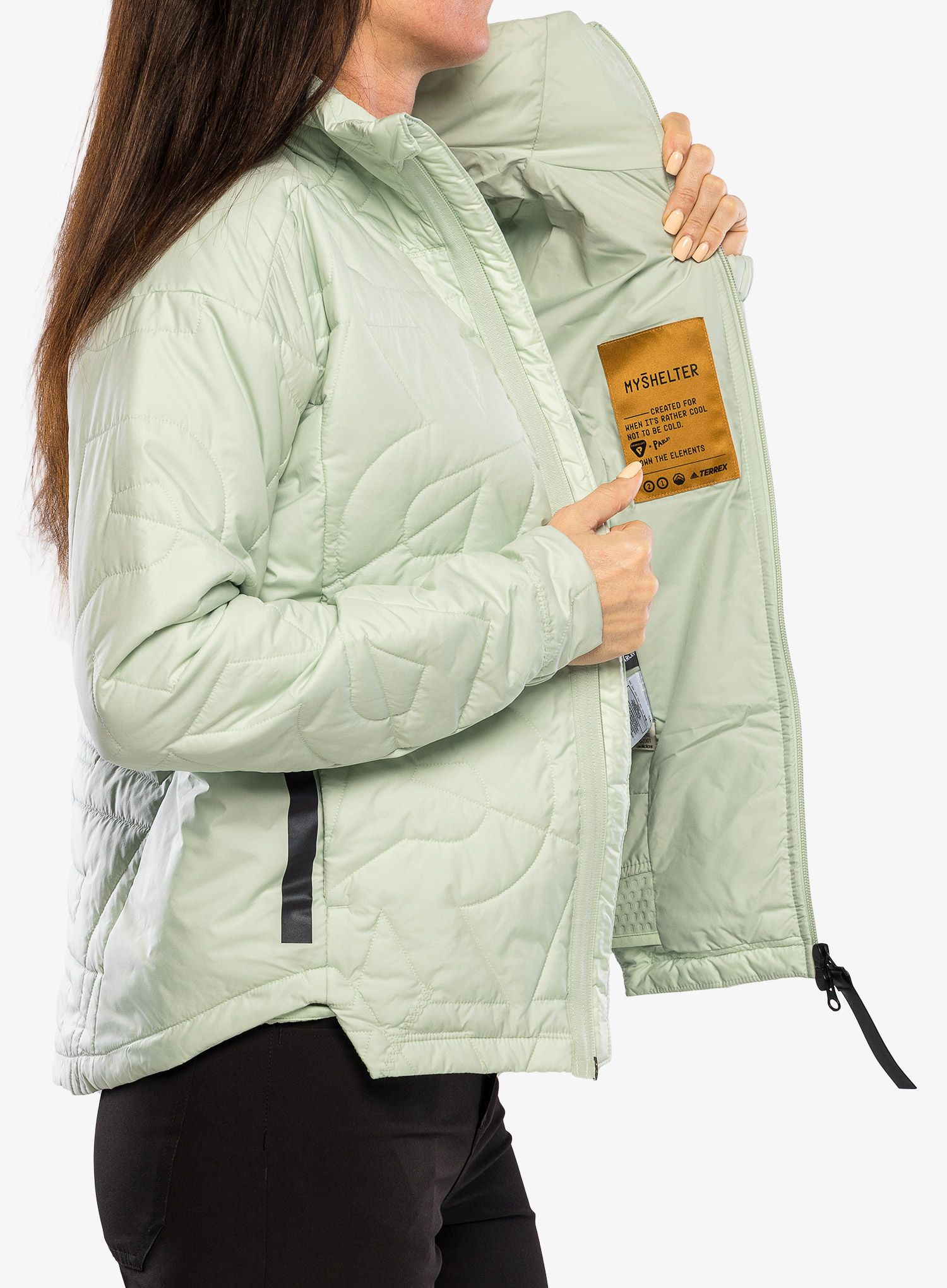 Ženska sintetična jakna adidas TERREX Shelter Primaloft - linen green