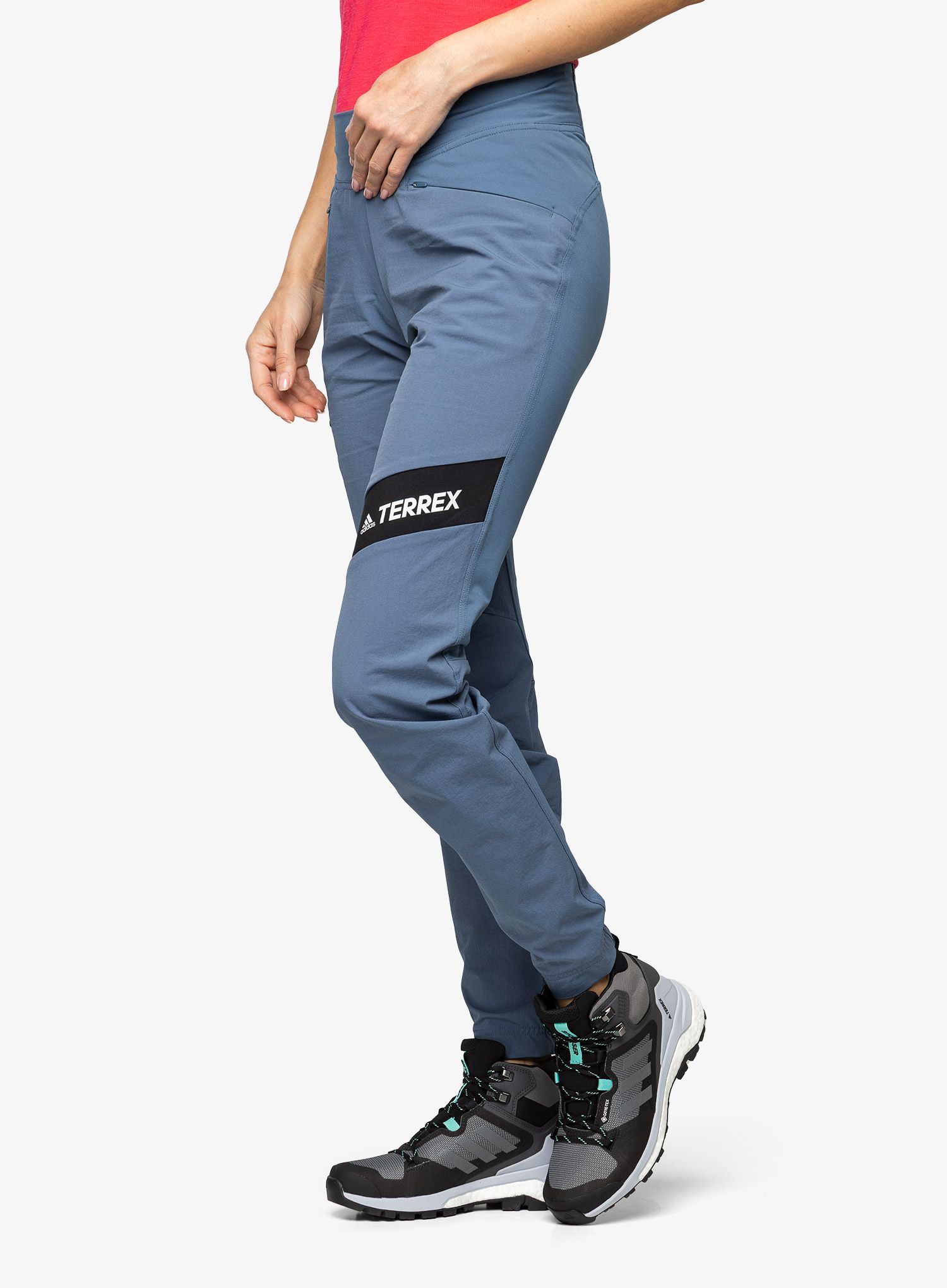 Ženski treking čevlji adidas TERREX Skychaser 2 Mid GTX - grey six/grey four/halo silver