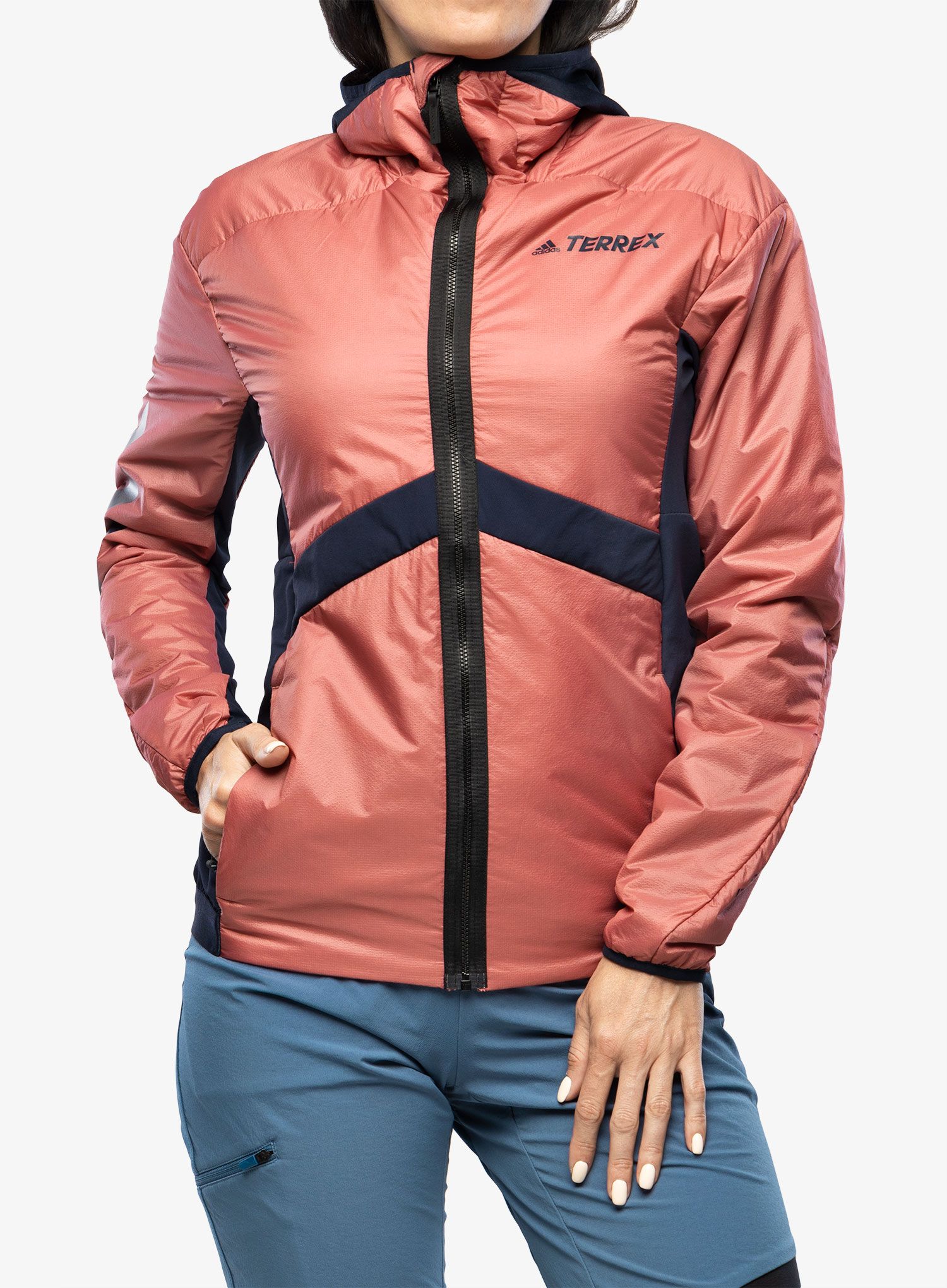 Ženska sintetična jakna adidas TERREX Skyclimb Hybrid Jacket - wonder red/legend ink