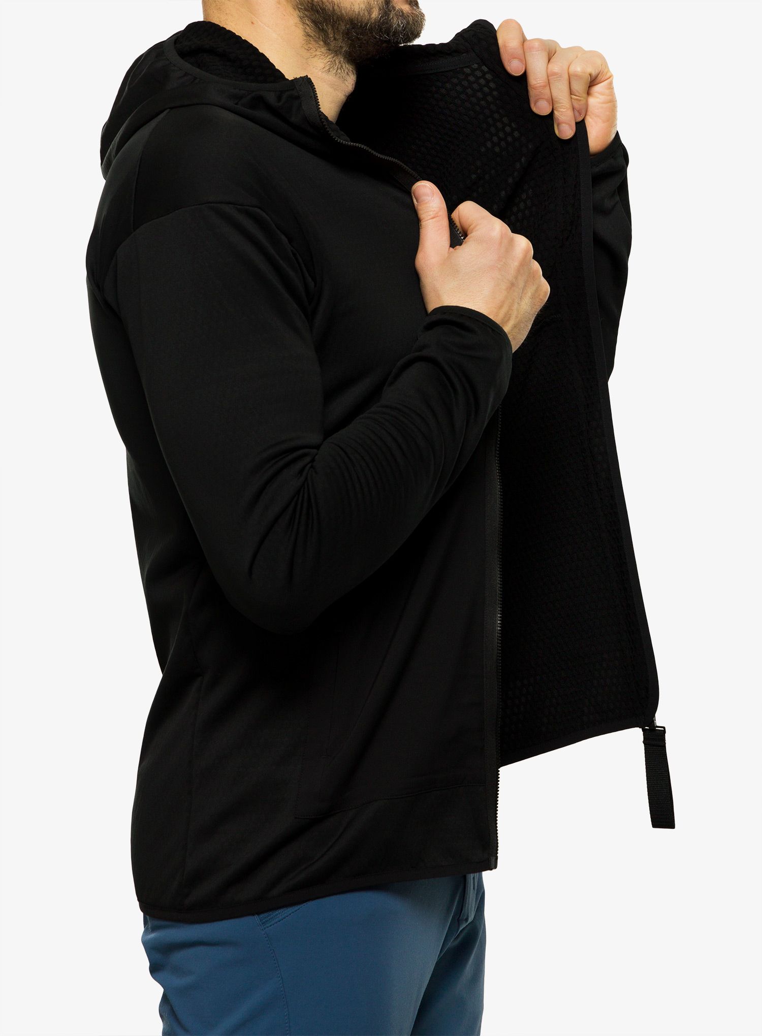 Flis adidas TERREX Tech Flooce Light Hooded Fleece - black