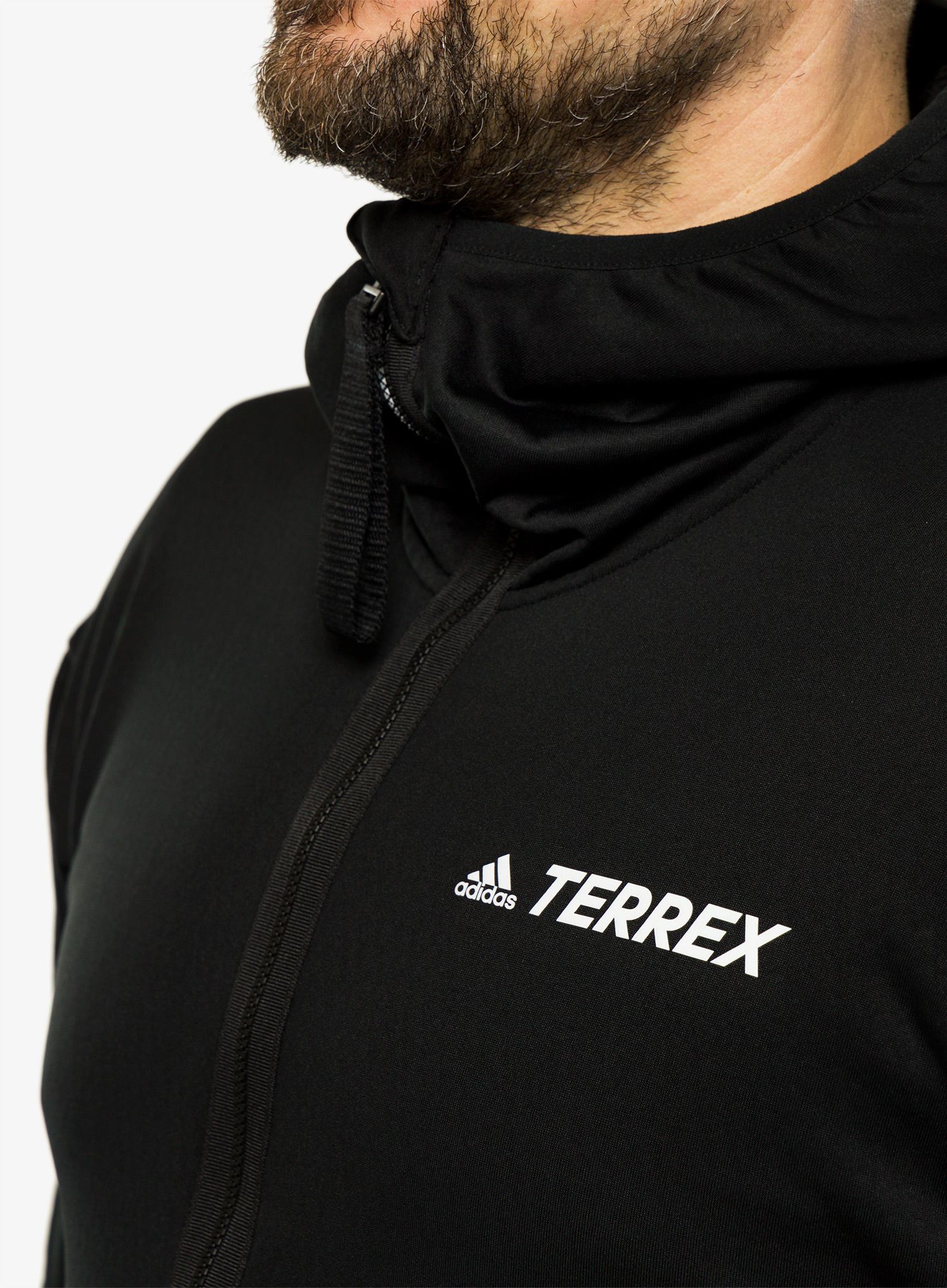 Flis adidas TERREX Tech Flooce Light Hooded Fleece - black