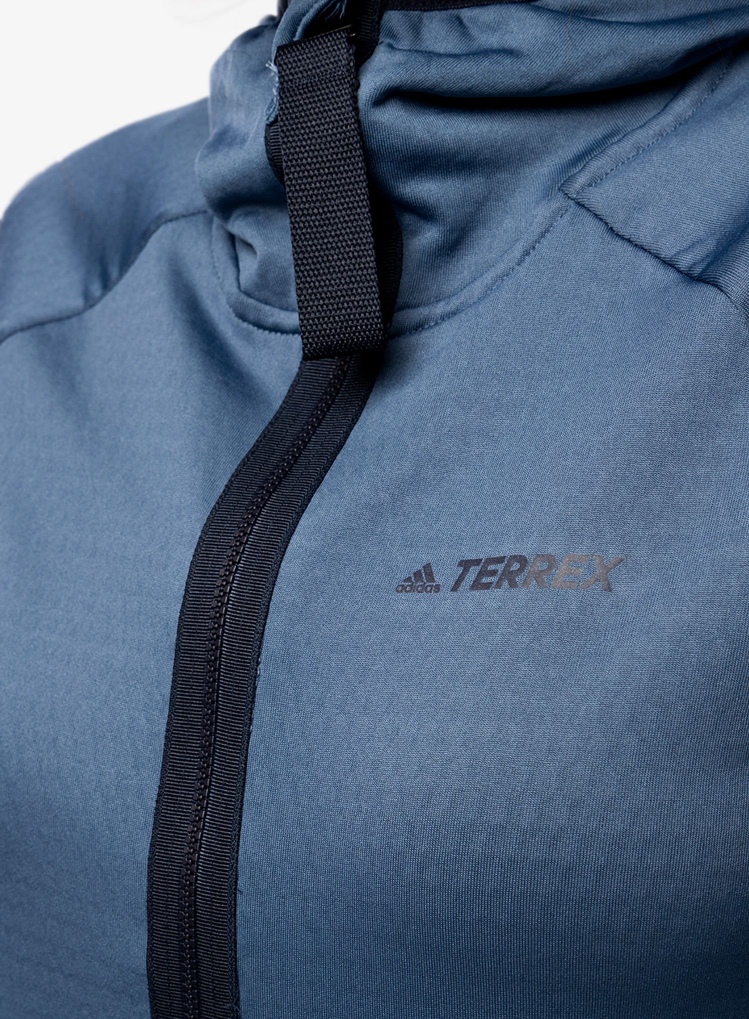 Ženska jopa s kapuco adidas TERREX Tech Flooce Light Hooded Fleece - wonder steel