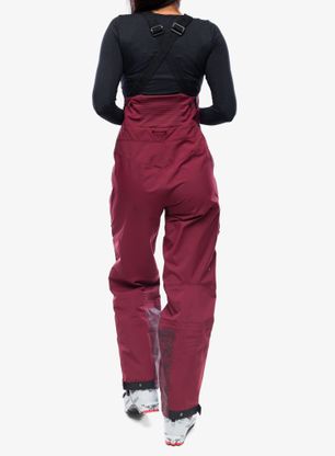 Ženske nepremočljive hlače adidas TERREX Techrock 3L GORE-TEX Bib Pants - shadow red