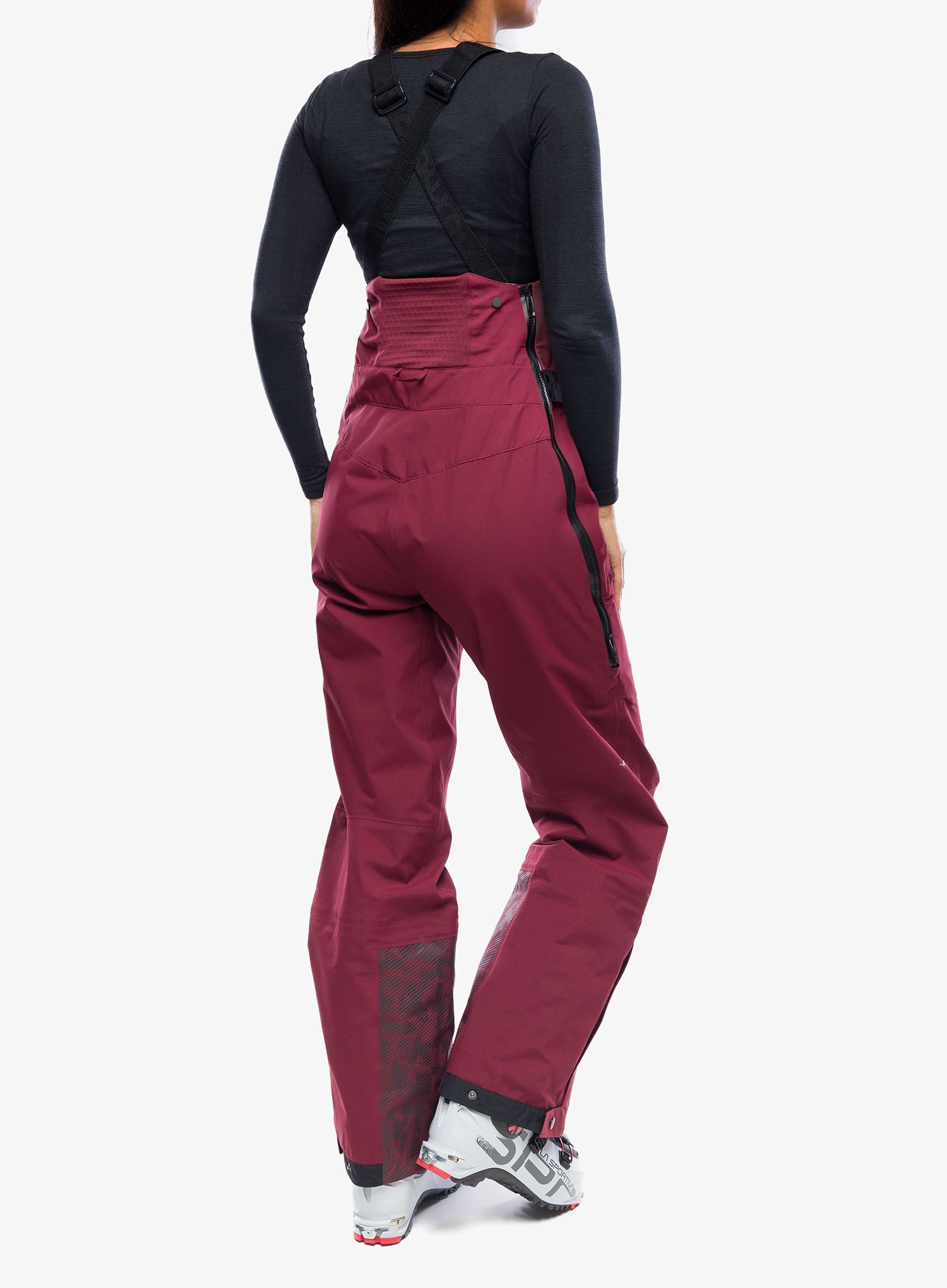 Ženske nepremočljive hlače adidas TERREX Techrock 3L GORE-TEX Bib Pants - shadow red