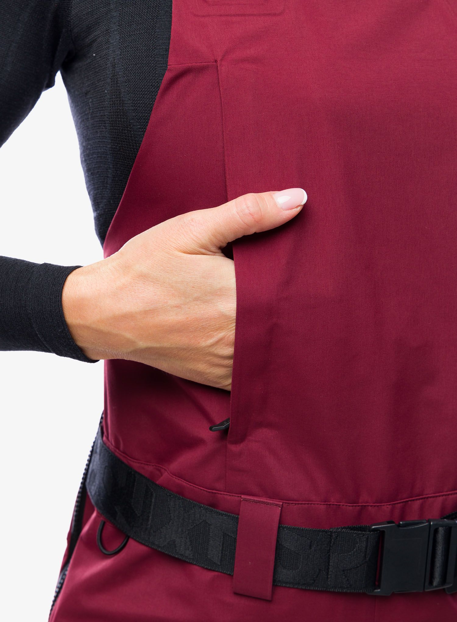 Ženske nepremočljive hlače adidas TERREX Techrock 3L GORE-TEX Bib Pants - shadow red