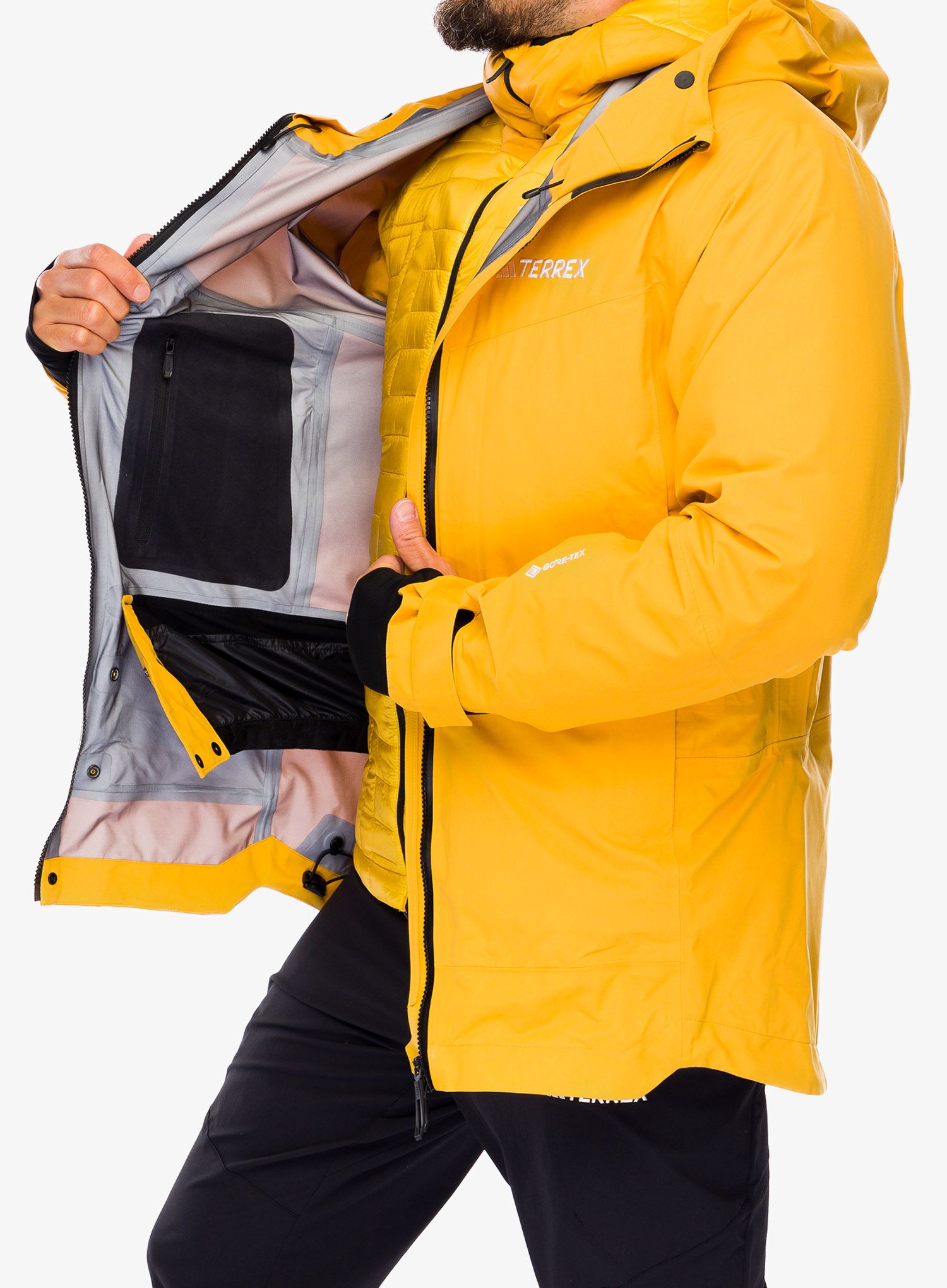 Smučarska jakna adidas TERREX Techrock 3L GORE-TEX C-Knit Jacket - preyel