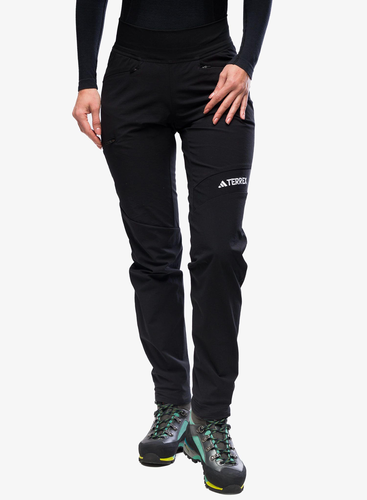 Ženske softshell hlače adidas TERREX Techrock Alpine Climbing Pants - black