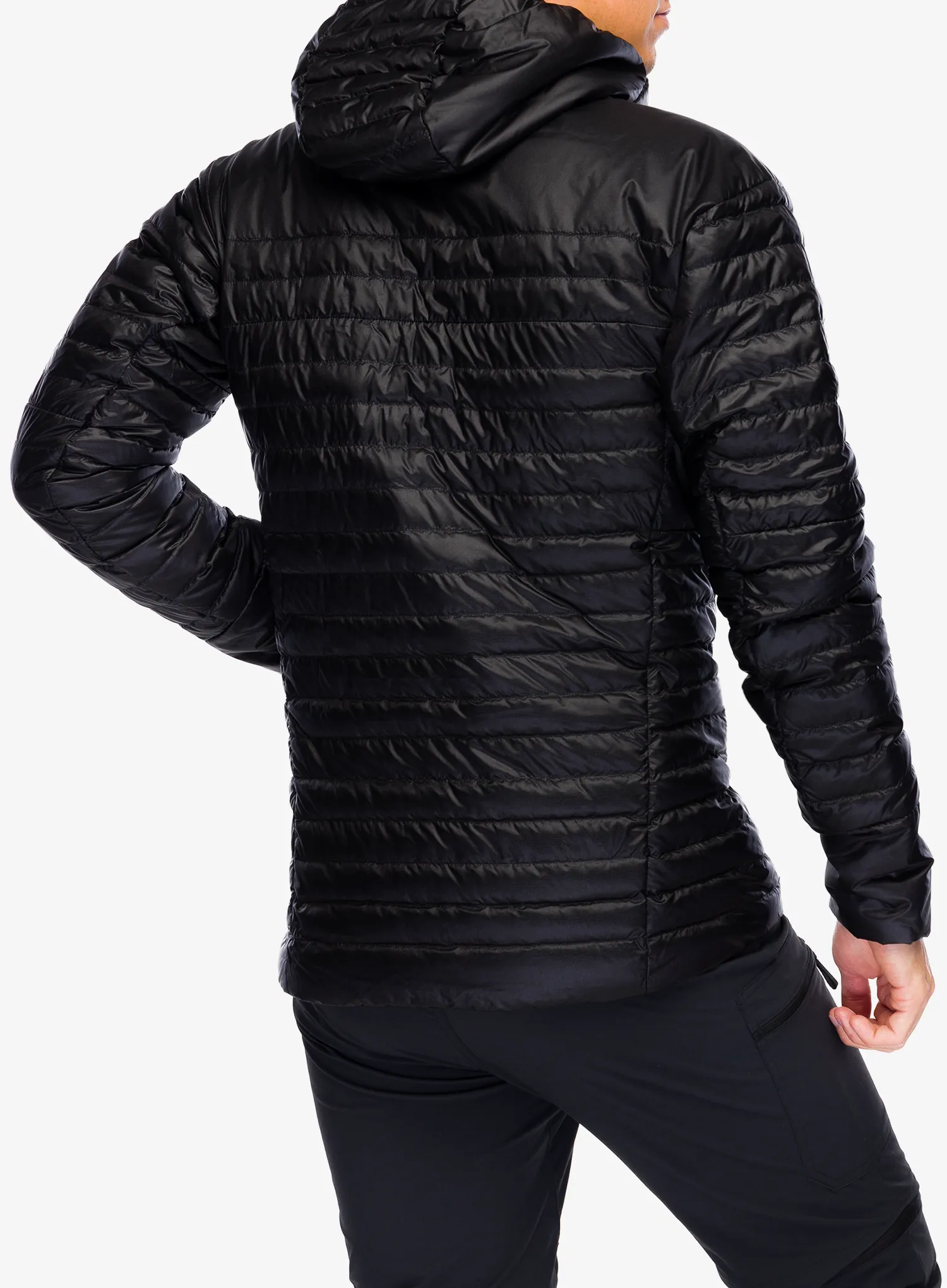Puhovka adidas TERREX Techrock Down Hooded Jacket - black
