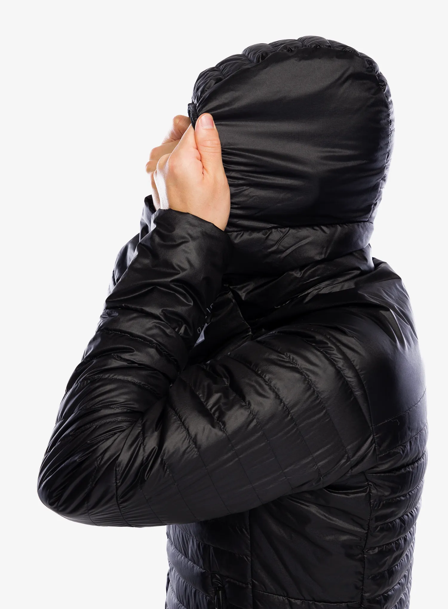 Puhovka adidas TERREX Techrock Down Hooded Jacket - black