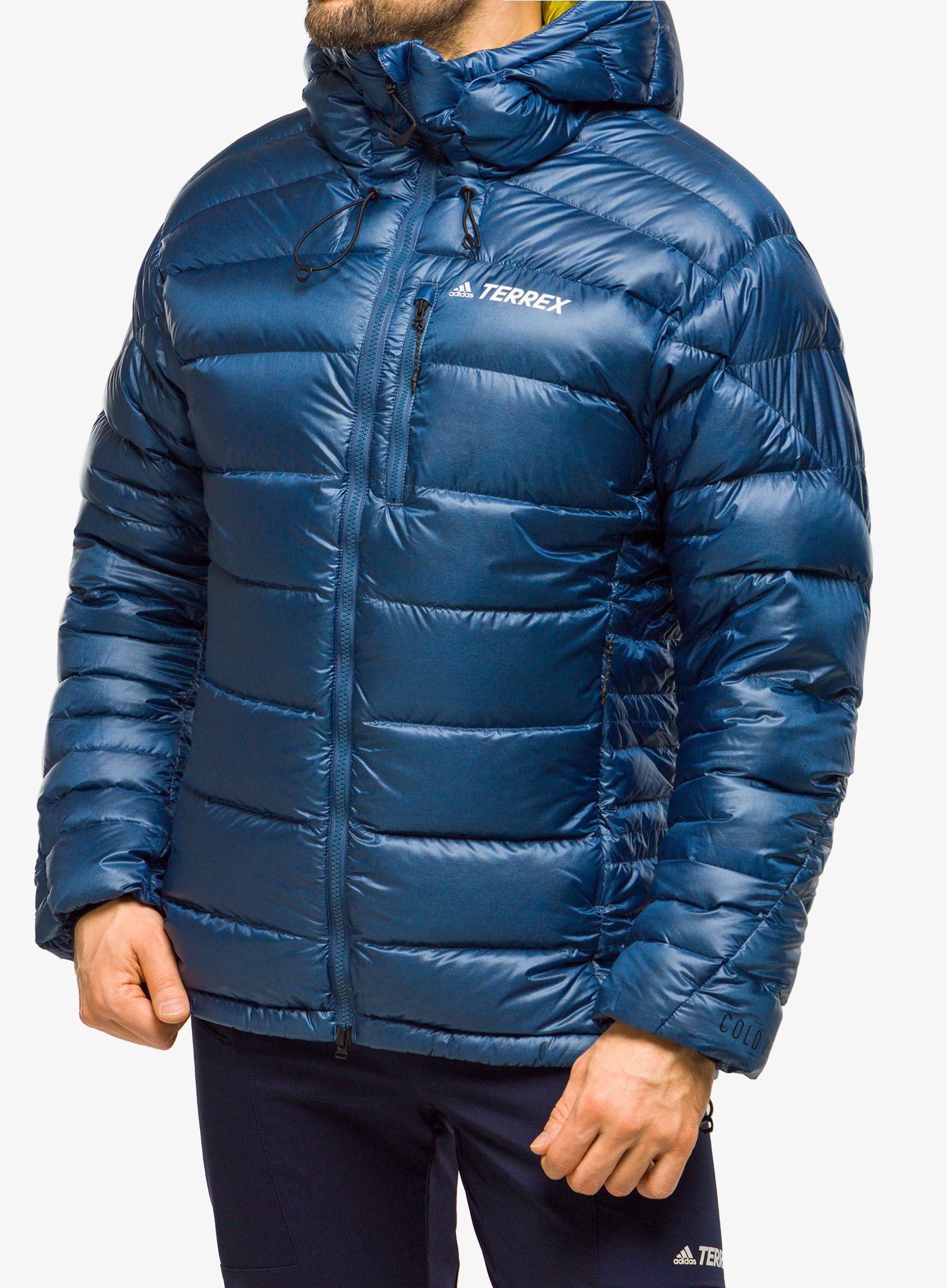 Puhovka adidas TERREX Techrock Down Hooded Parka - wonder steel
