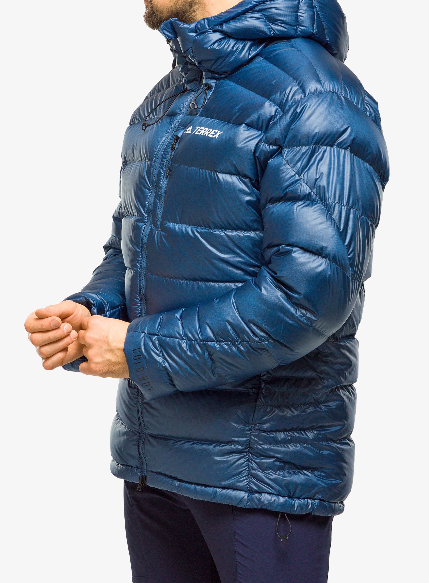 Puhovka adidas TERREX Techrock Down Hooded Parka - wonder steel