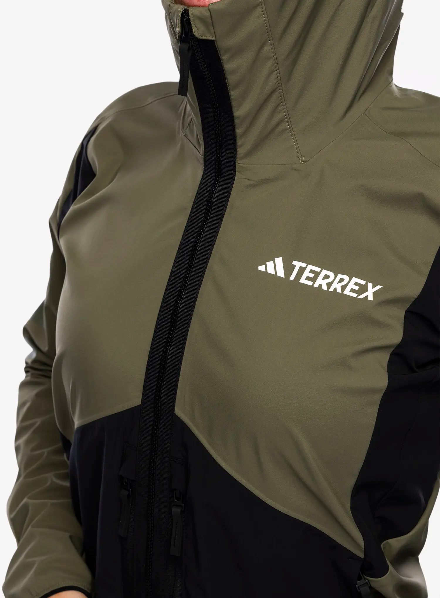 Ženska softshell jakna adidas TERREX Techrock GORE-TEX WINDSTOPPER Softshell Jkt - olive strata/black