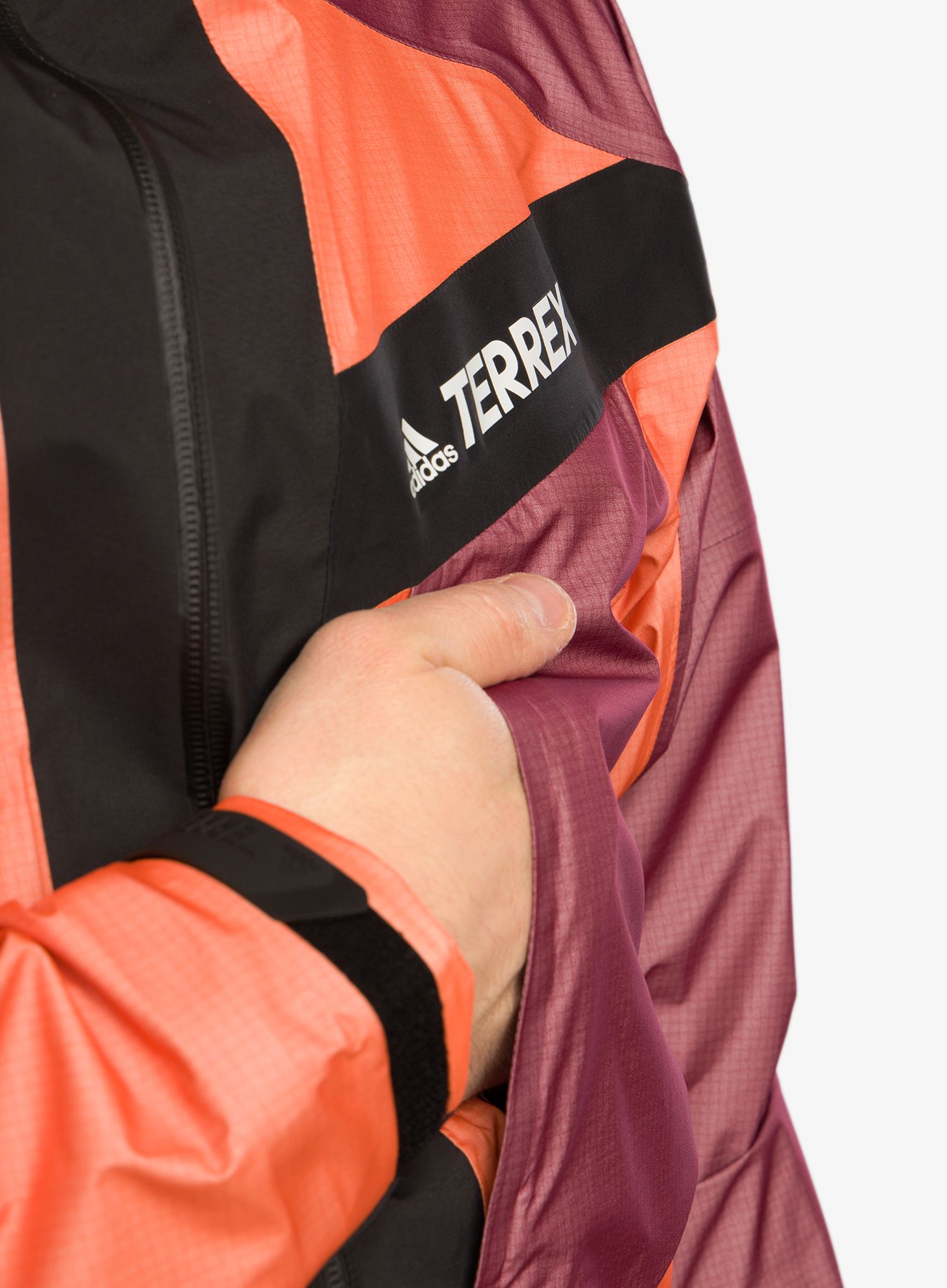 Hardshell jakna adidas TERREX Techrock Light GORE-TEX Jacket - semi impact orange/shared